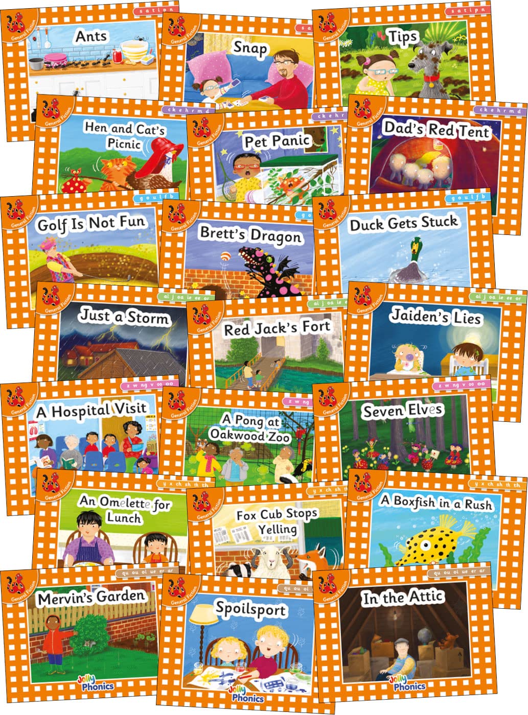 Libro: Jolly Phonics Orange Level Readers Complete Set: In Precursive Letters (British English Edition)