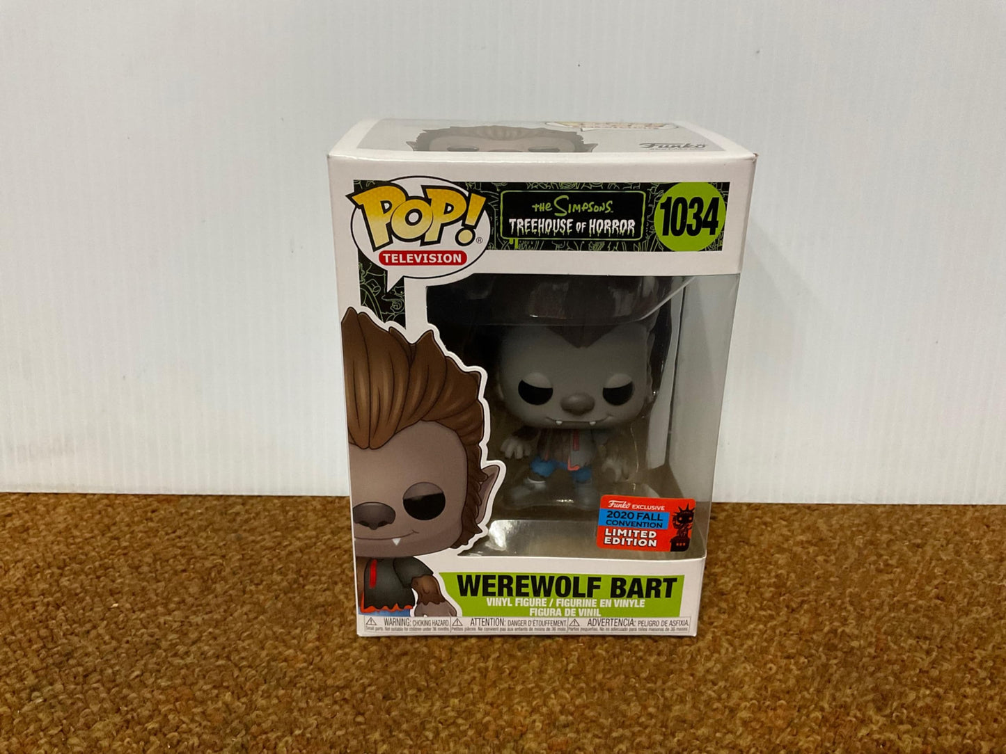 Funko Pop! Series: The Simpsons #1034 - Werewolf Bart NYCC 2020 Shared Exclusivo