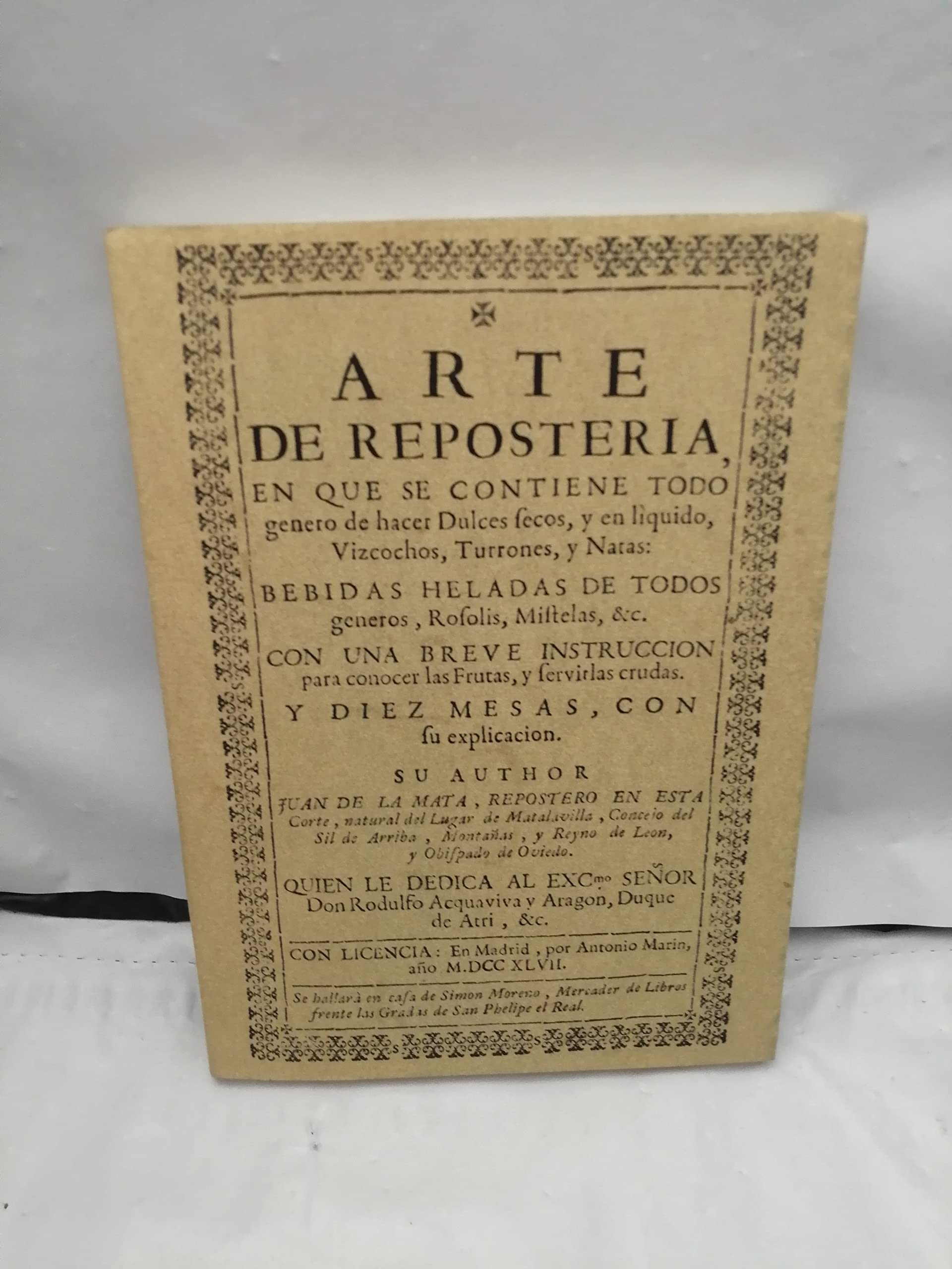 Libro: Arte de repostería