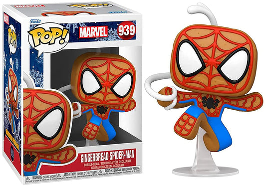 Funko POP Marvel: Gingerbread Spider-Man, Multicolor, 4 Pulgadas, (50664)