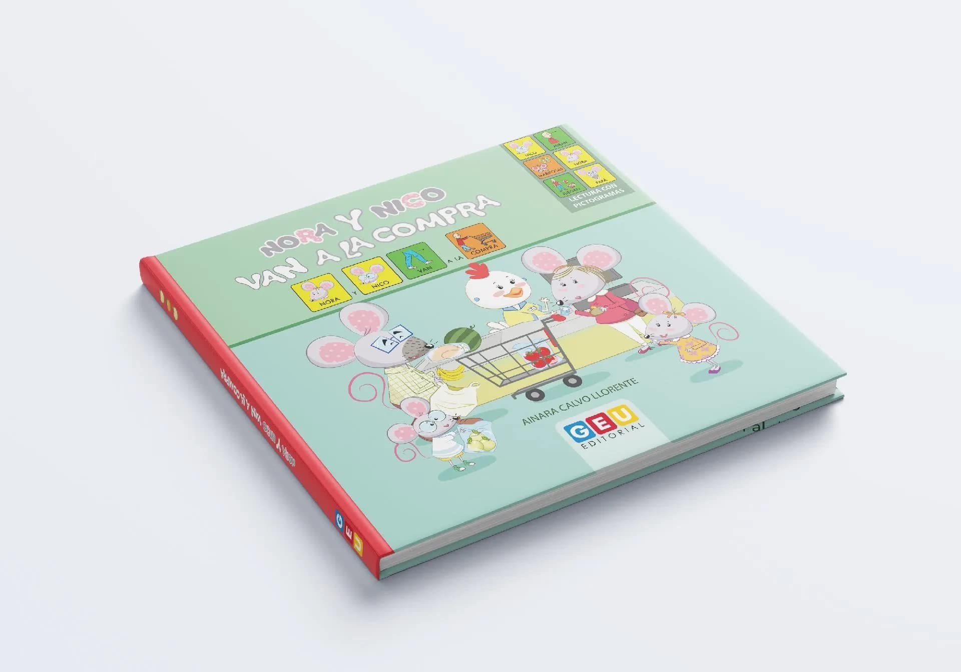 Libro: Nora y Nico van a la compra | Historias Cotidianas para aprender vocabulario | Comprensión facilitada mediante pictogramas y letra mayúscula | ... infantil y TEA (Cuentos con Pictogramas)