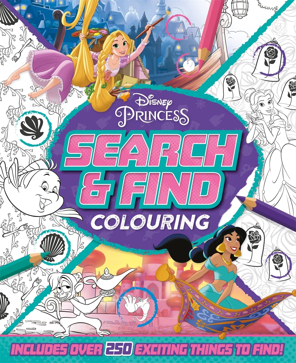 Libro: Disney Princess: Search & Find Colouring