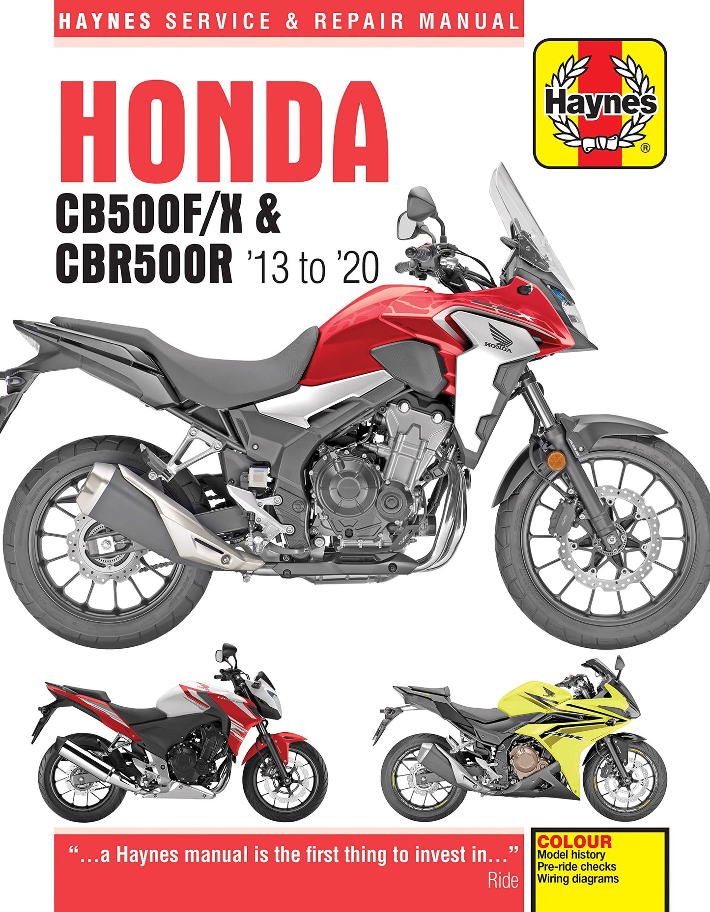 Libro: Honda CB500F/X & CBR500R: 2013 to 2020 (Haynes Service & Repair Manual)