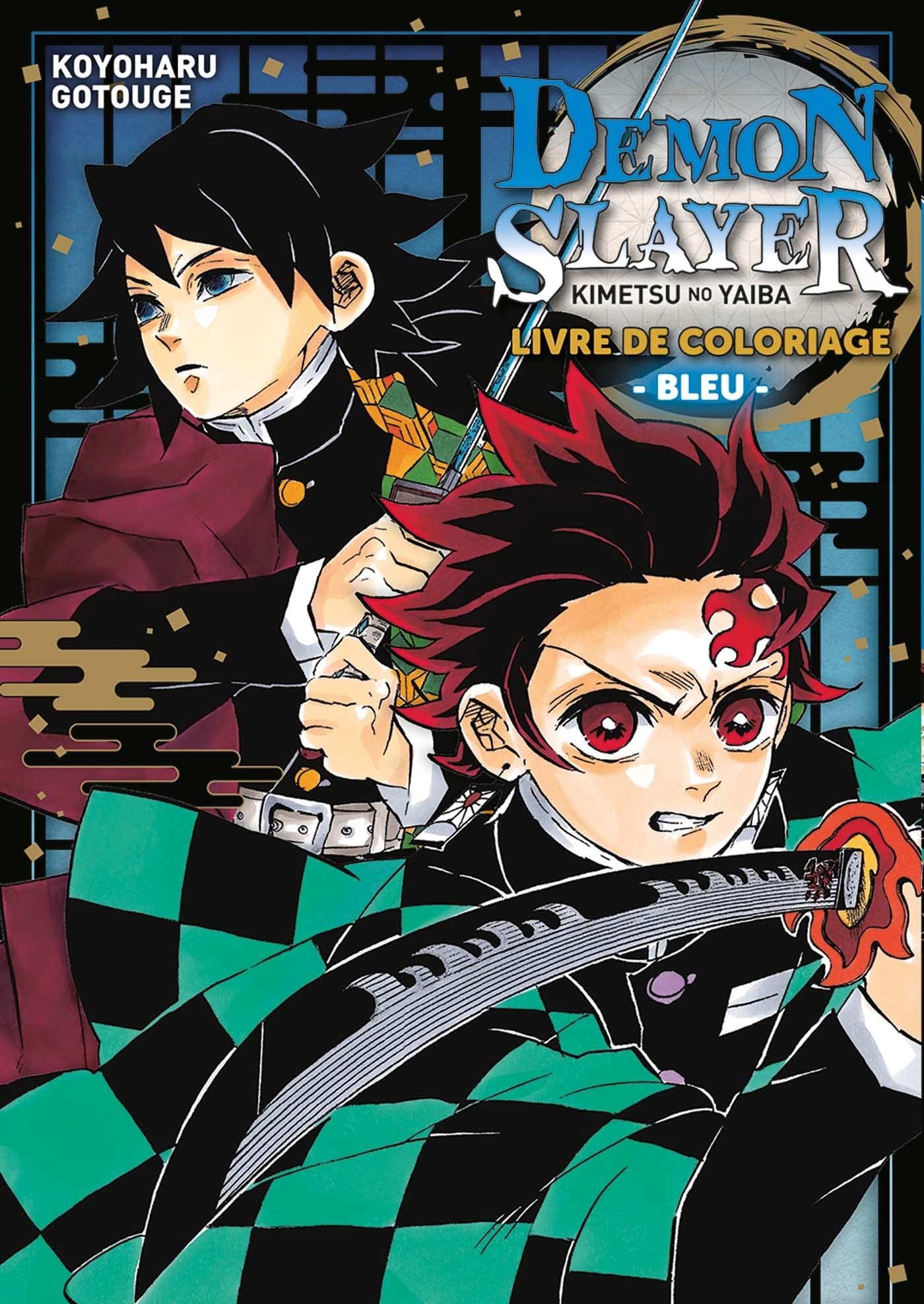 Libro: Demon Slayer - Kimetsu no Yaiba: Livre de coloriage - Bleu -
