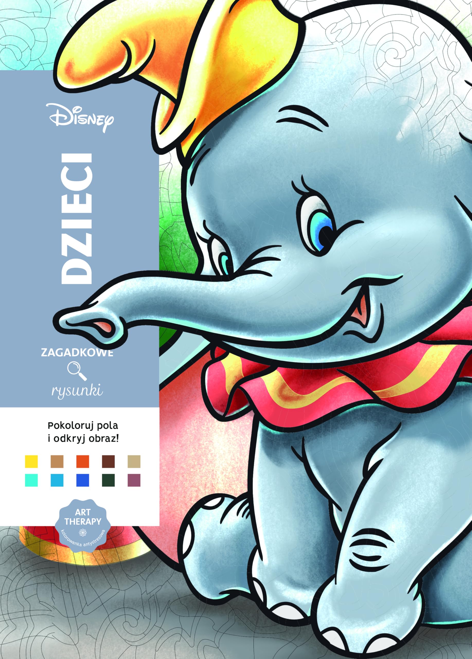 Art therapy Kolorowanka antystresowa Disney Dzieci Zagadkowe rysunki
