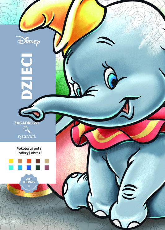 Art therapy Kolorowanka antystresowa Disney Dzieci Zagadkowe rysunki