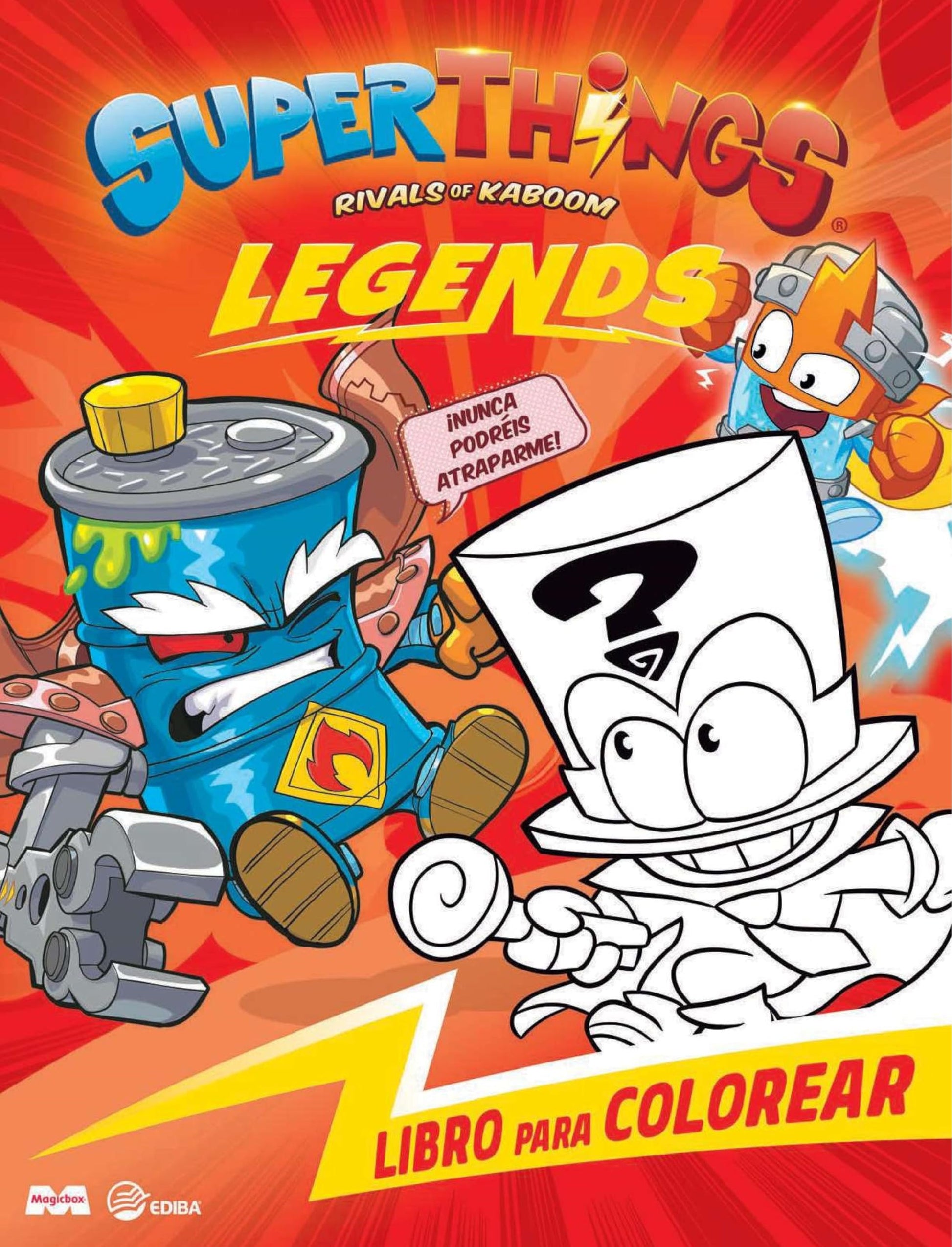 Libro para colorear Superthings Legends - España: ¿Dónde está Mr King?