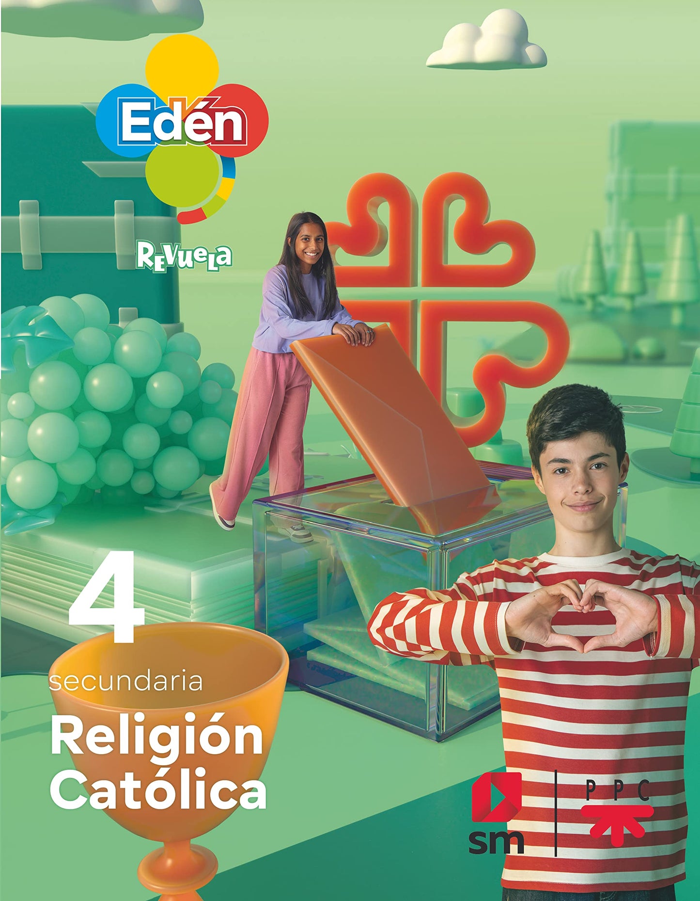 Libro: Religión católica. 4 Secundaria. Edén. Revuela