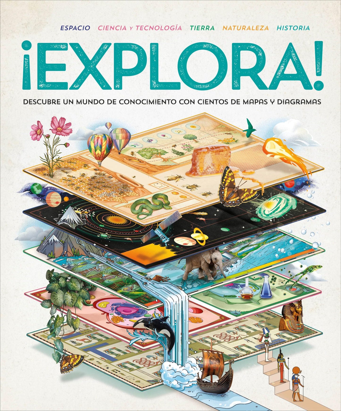 Libro: ¡Explora!: Descubre un mundo de conocimiento con cientos de mapas y diagramas (Enciclopedia visual juvenil)