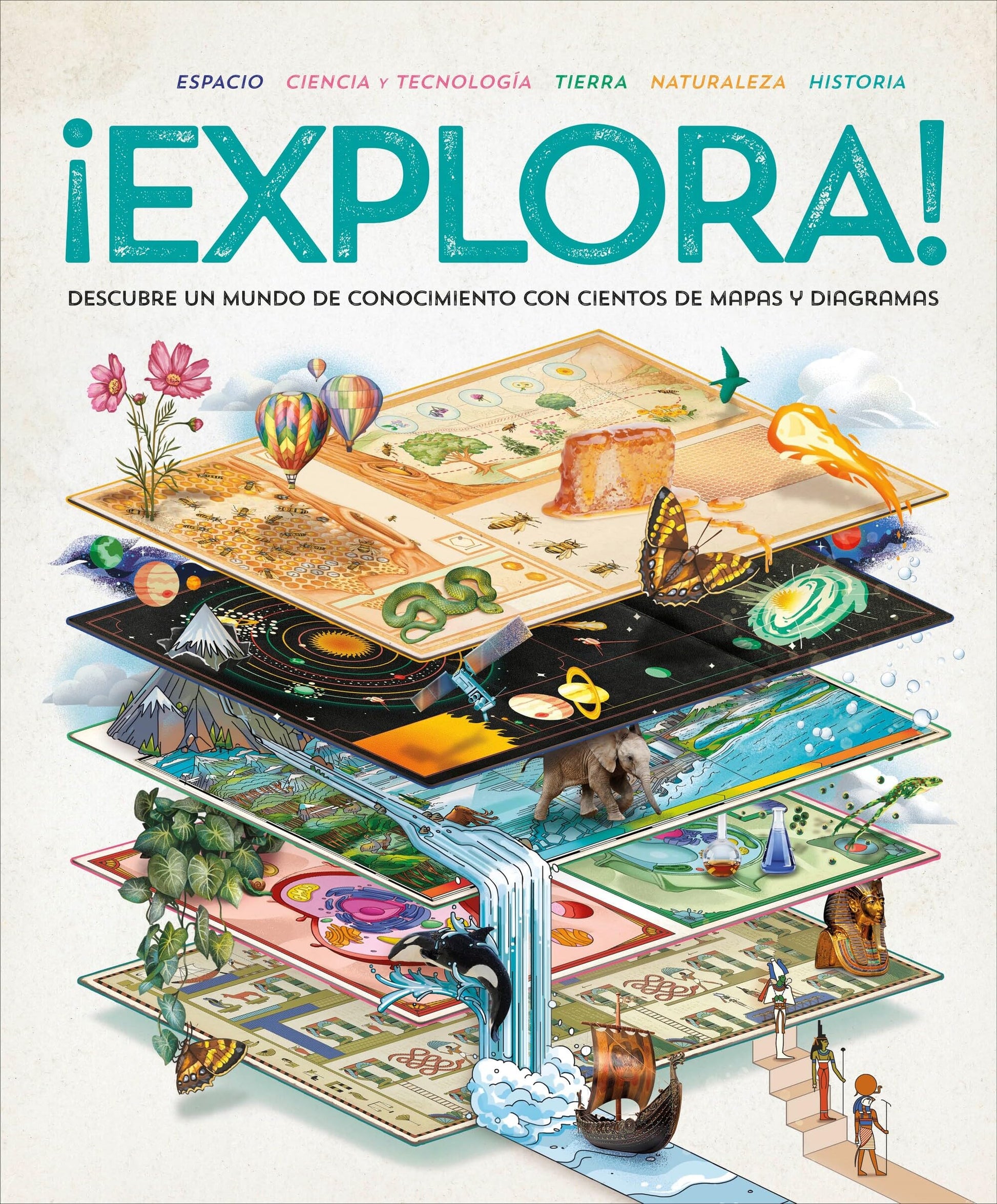 Libro: ¡Explora!: Descubre un mundo de conocimiento con cientos de mapas y diagramas (Enciclopedia visual juvenil)