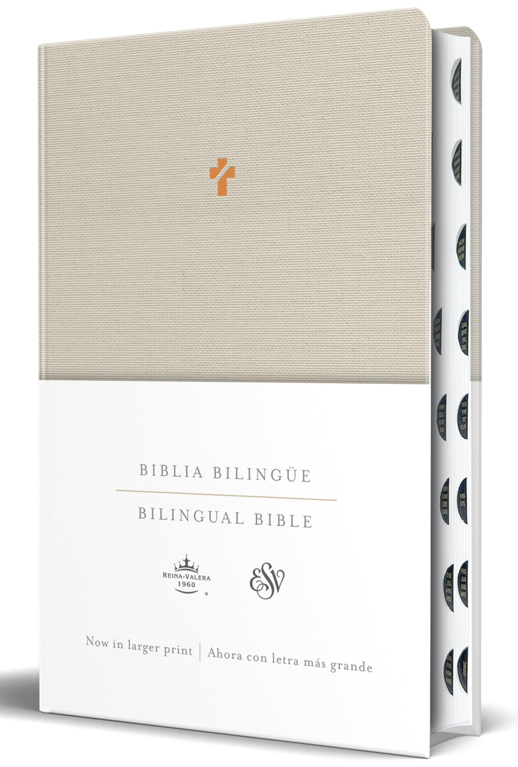 Libro: Biblia Bilingüe Reina Valera 1960/ESV letra grande tapa dura tela con índice / Bilingual Bible ESV/RVR 1960 Large Print Cloth Hardcover with Index (Spanish Edition)