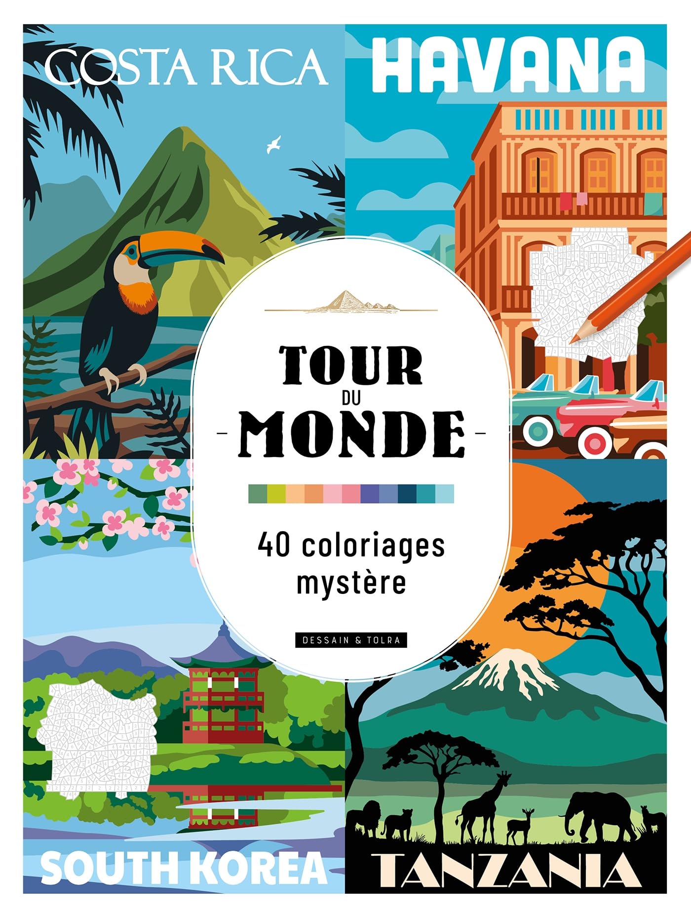 Libro: Tour du monde - 40 coloriages mystère