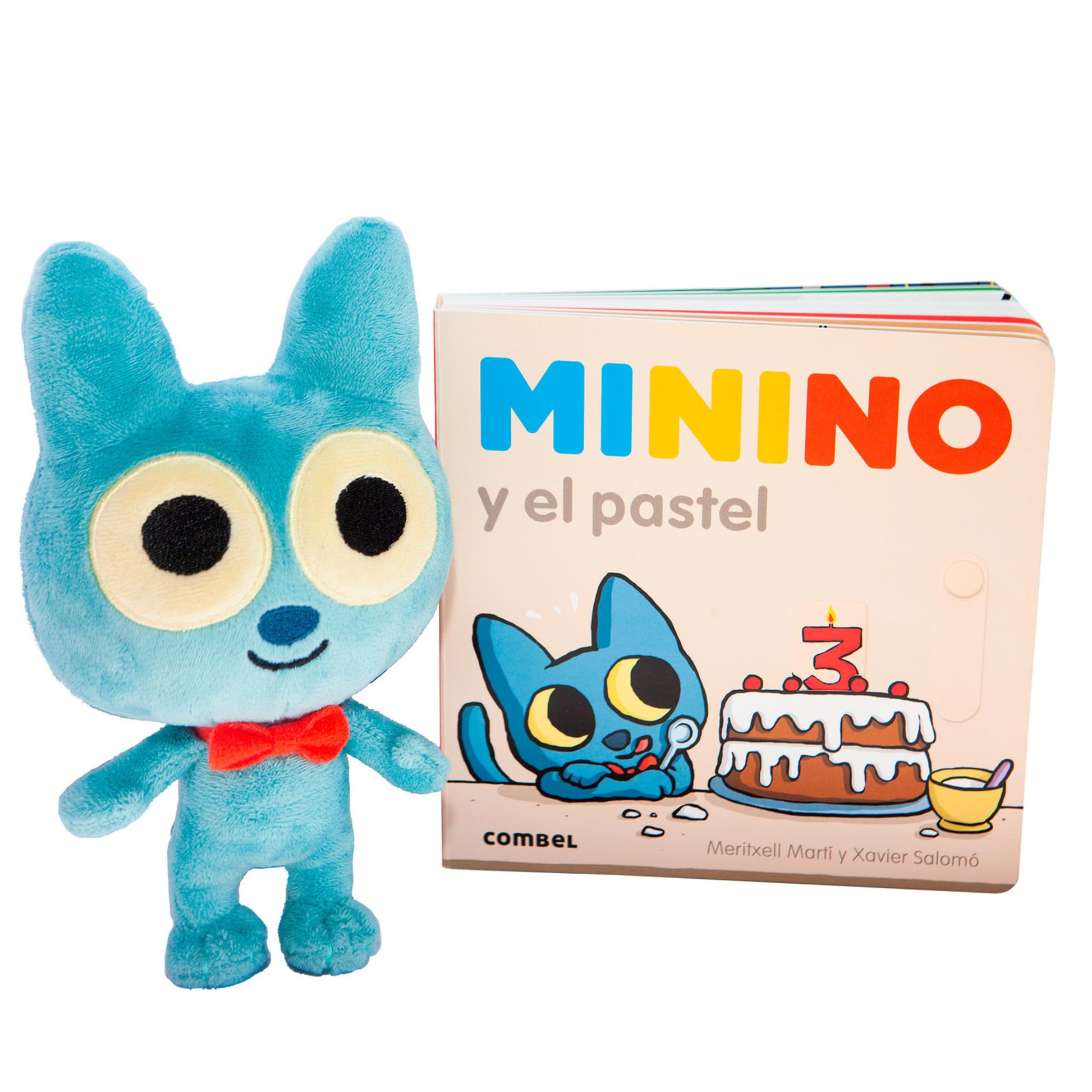 Libro: pack Minino y el pastel + peluche