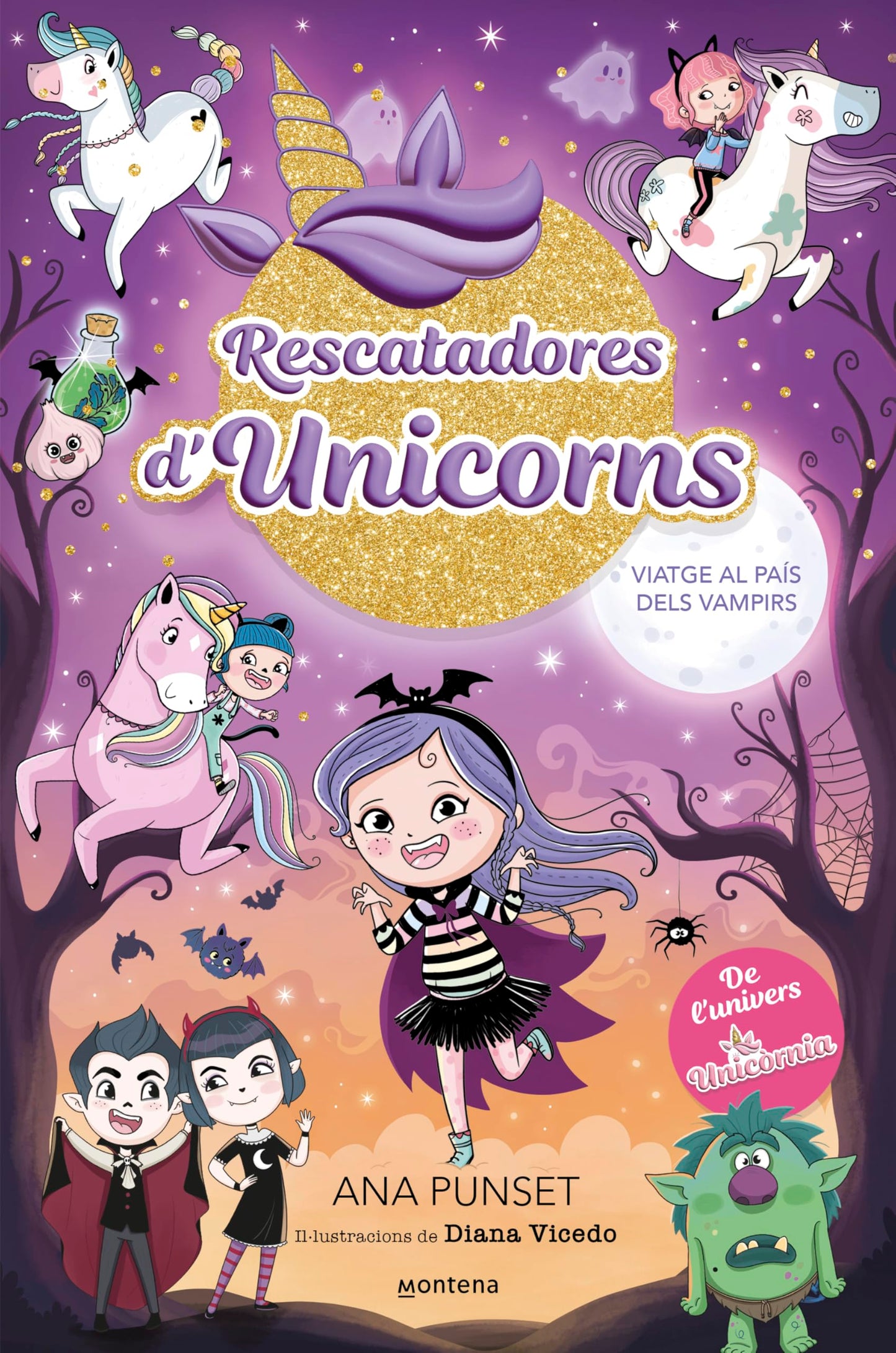 Libro: Rescatadores d'Unicorns 5 - Viatge al País dels Vampirs: Un llibre màgic, de l'univers Unicòrnia, amb purpurina a la coberta!