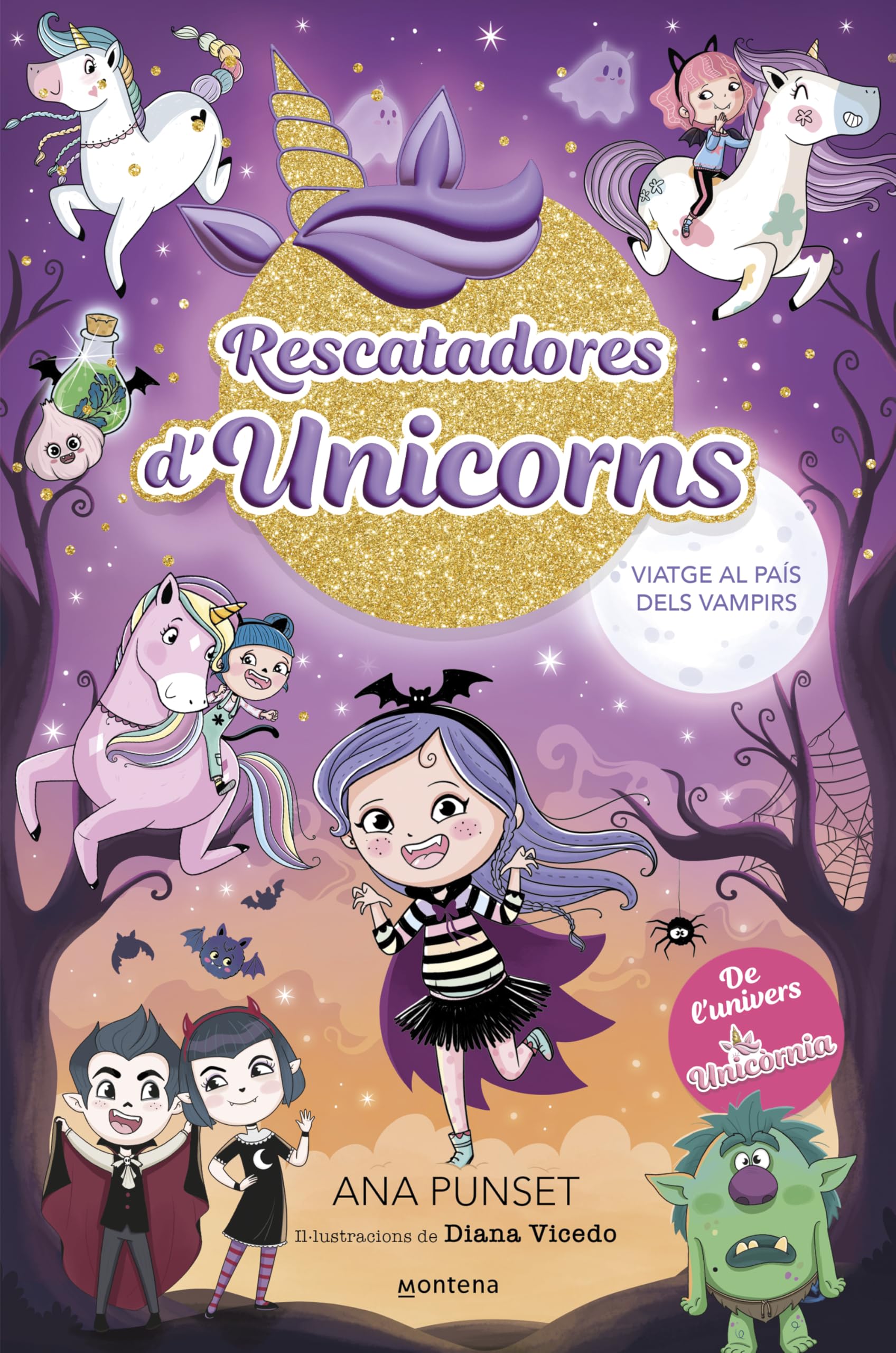 Libro: Rescatadores d'Unicorns 5 - Viatge al País dels Vampirs: Un llibre màgic, de l'univers Unicòrnia, amb purpurina a la coberta!