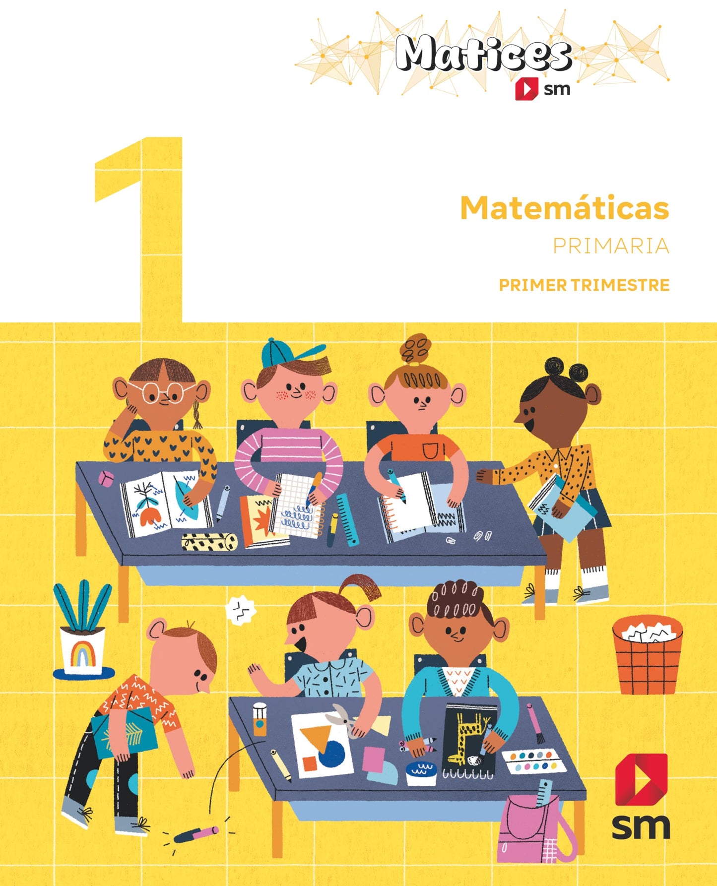 Libro: Matemáticas. 1 Primaria. Trimestres. Matices
