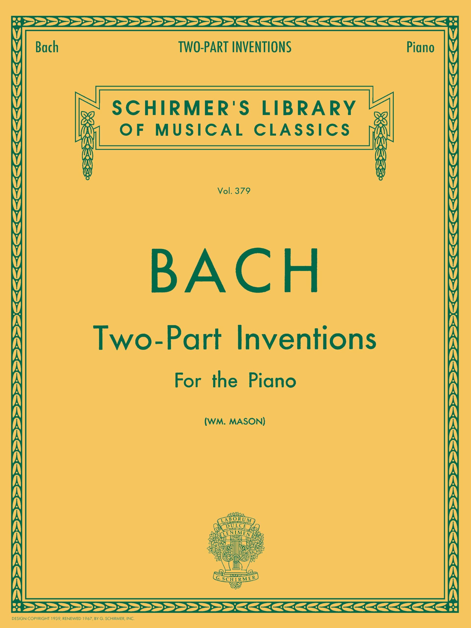 Libro: 15 two-part inventions (mason): 15 Two-Part Inventions (Mason) Schirmer Library of Classics Volum
