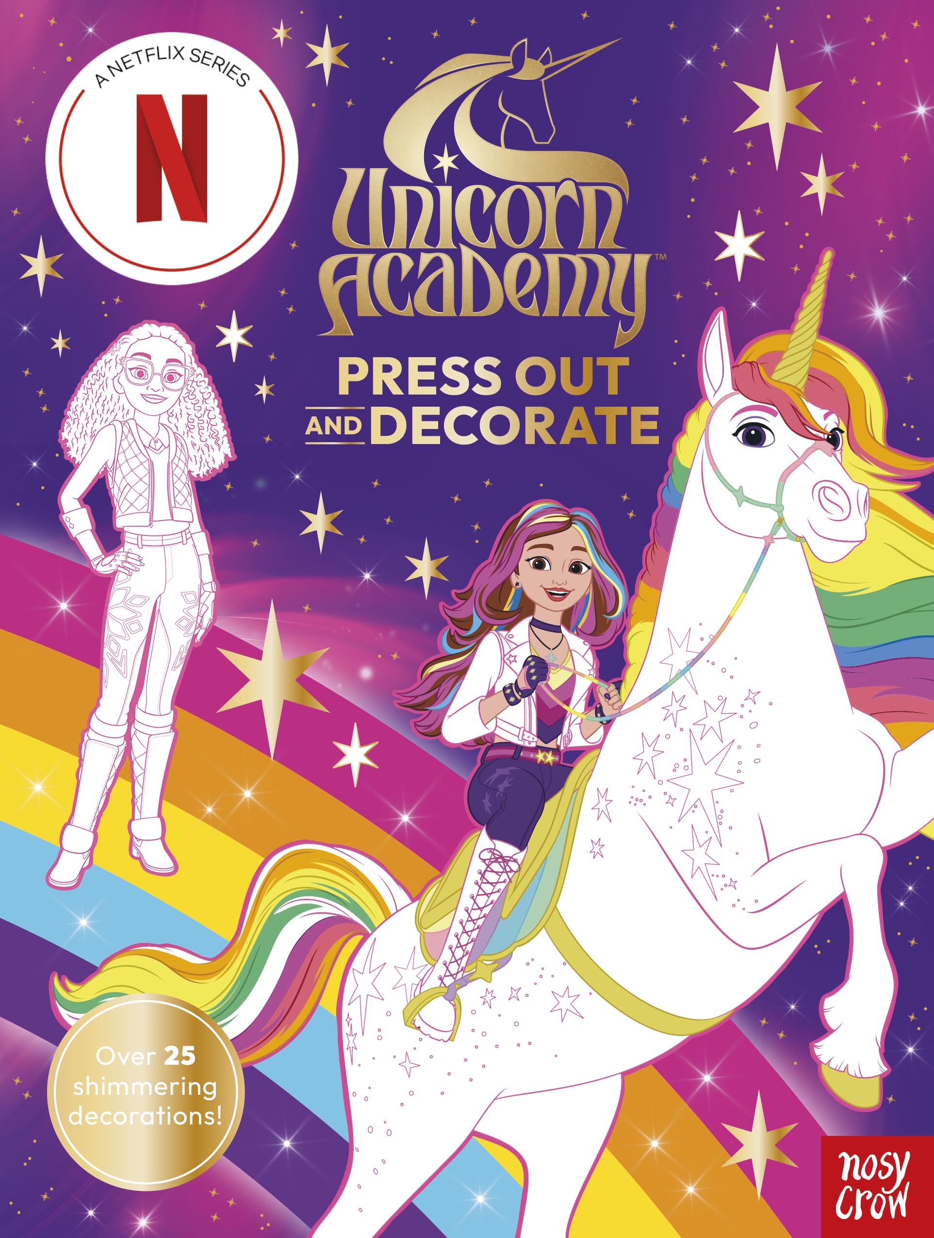 Libro: Nosy Crow Unicorn Academy Press Out and Decorate.