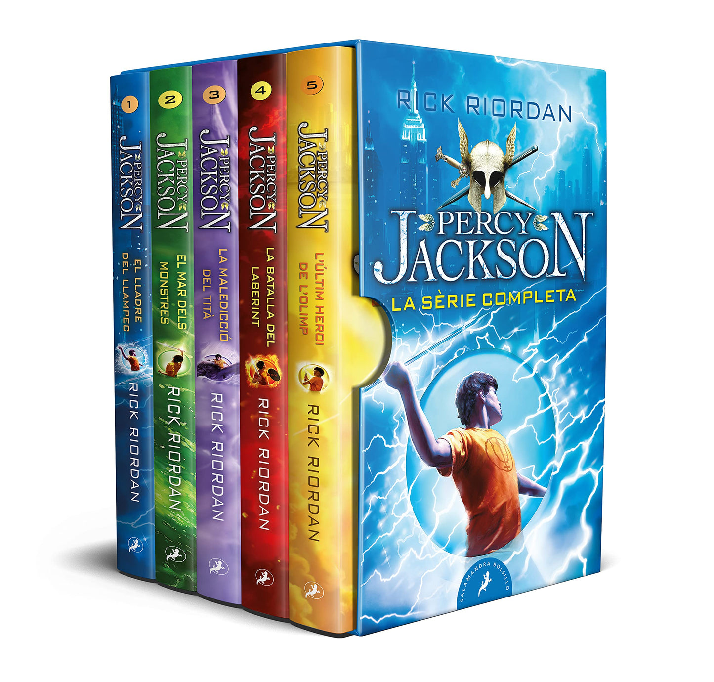 Libro: Percy Jackson i els déus de l'Olimp - La sèrie completa: (pack amb: El lladre del llampec | El mar dels monstres | La maledicció del tità | La batalla ... heroi de l'Olimp) (Salamandra Bolsillo)