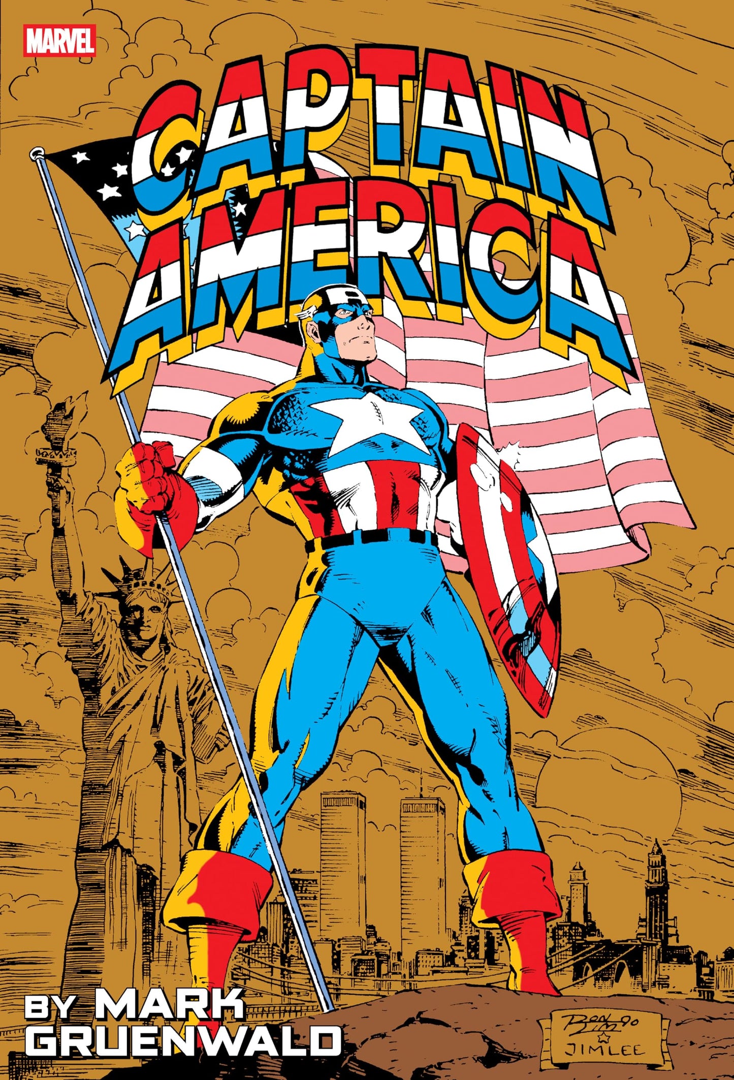 Libro: Captain America By Mark Gruenwald Omnibus Vol. 2 Ron Lim Anniversary Cover
