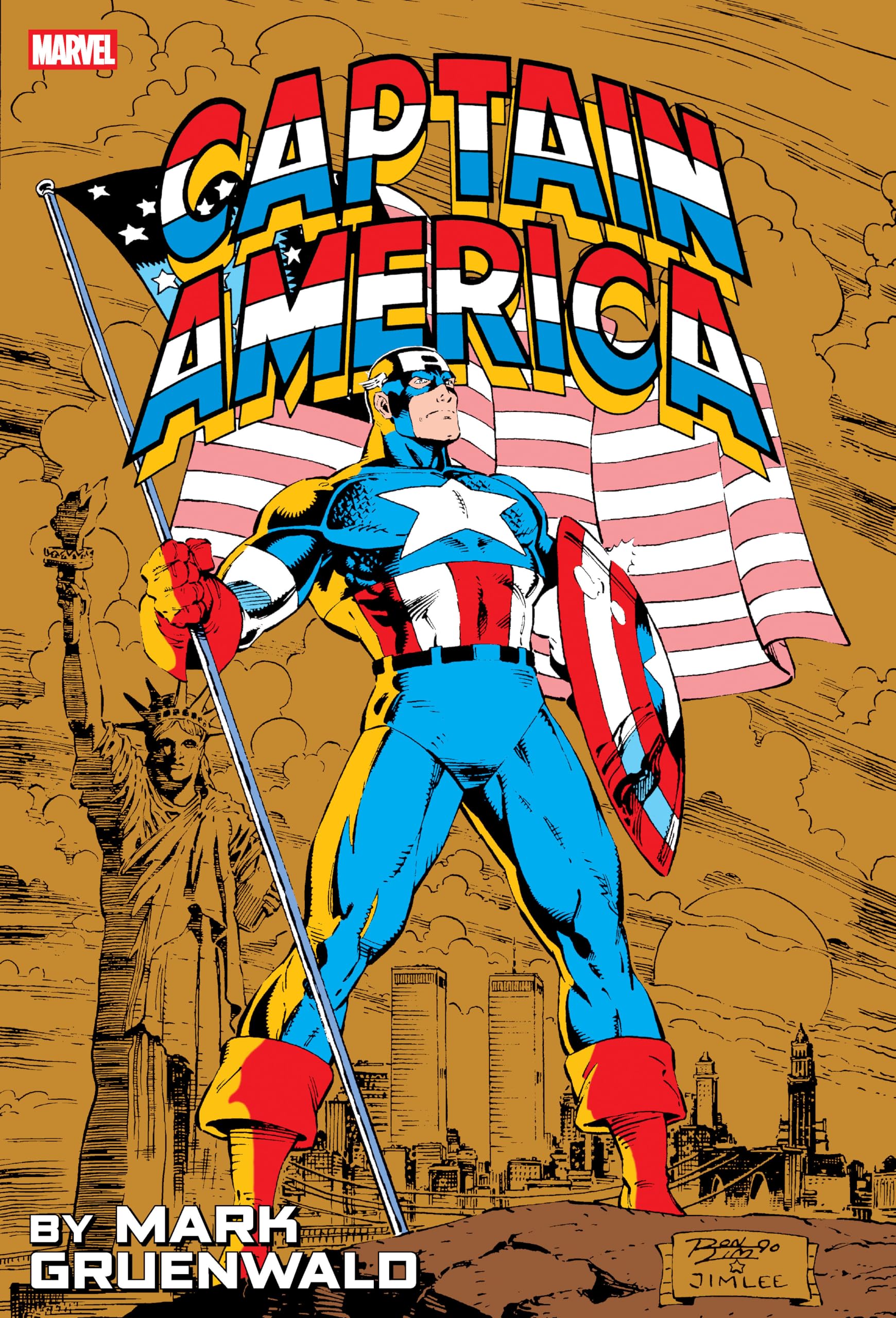 Libro: Captain America By Mark Gruenwald Omnibus Vol. 2 Ron Lim Anniversary Cover