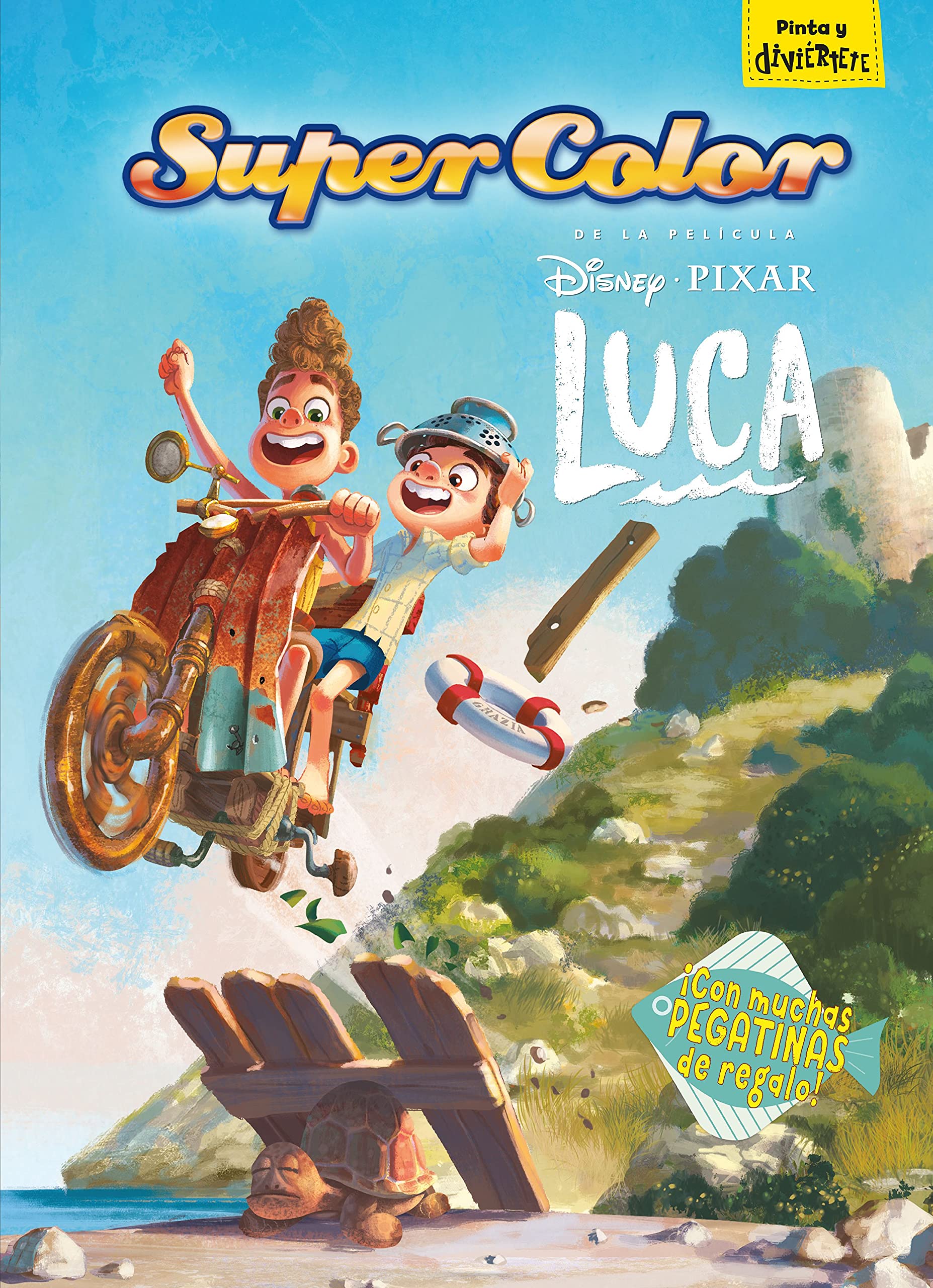 Luca. Supercolor: Libro para colorear con pegatinas (Disney. Luca)