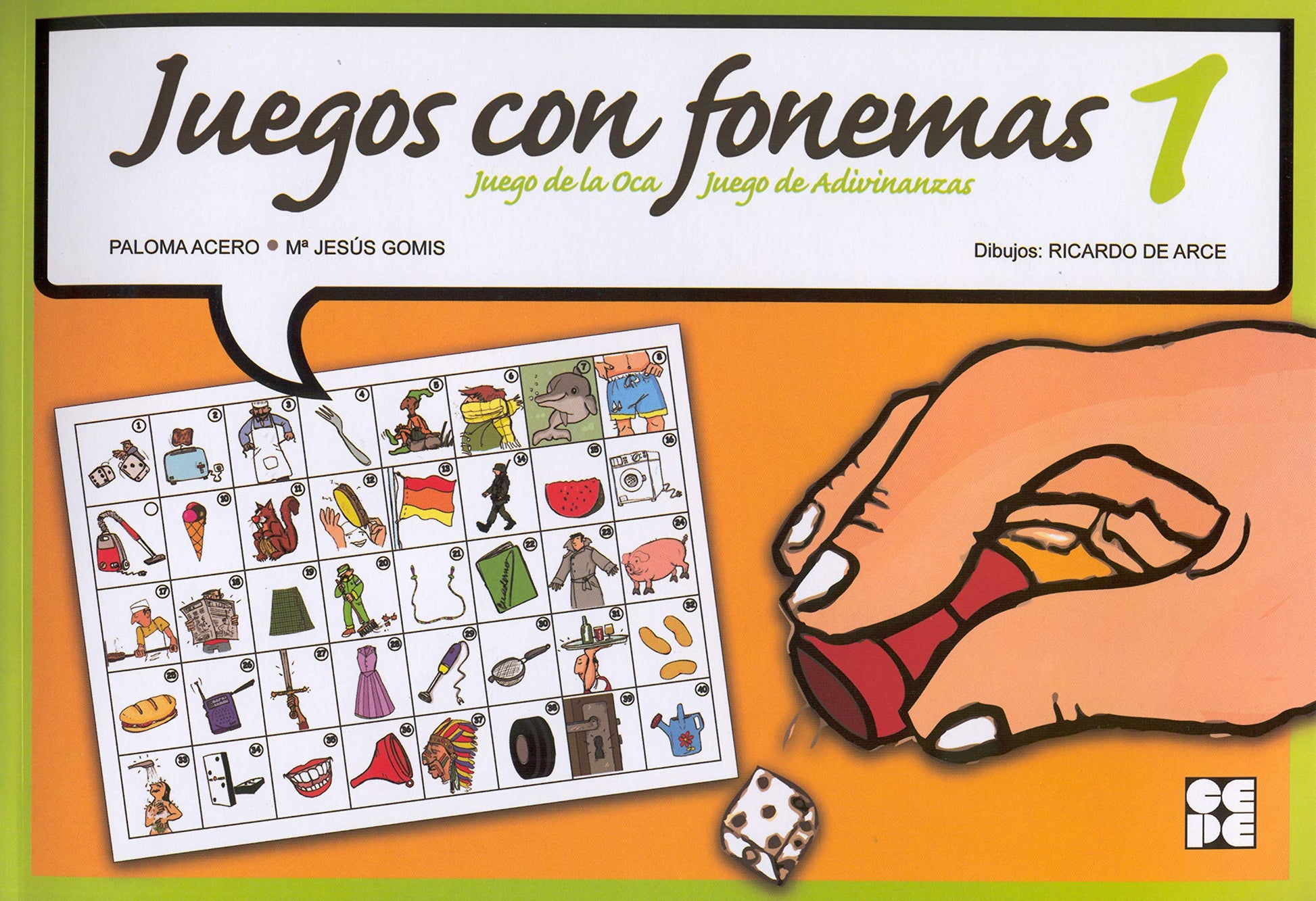 Libro: Juegos con Fonemas 1. Juego de la Oca. Juego de Adivinanzas: 44 (Reeducación logopédica)