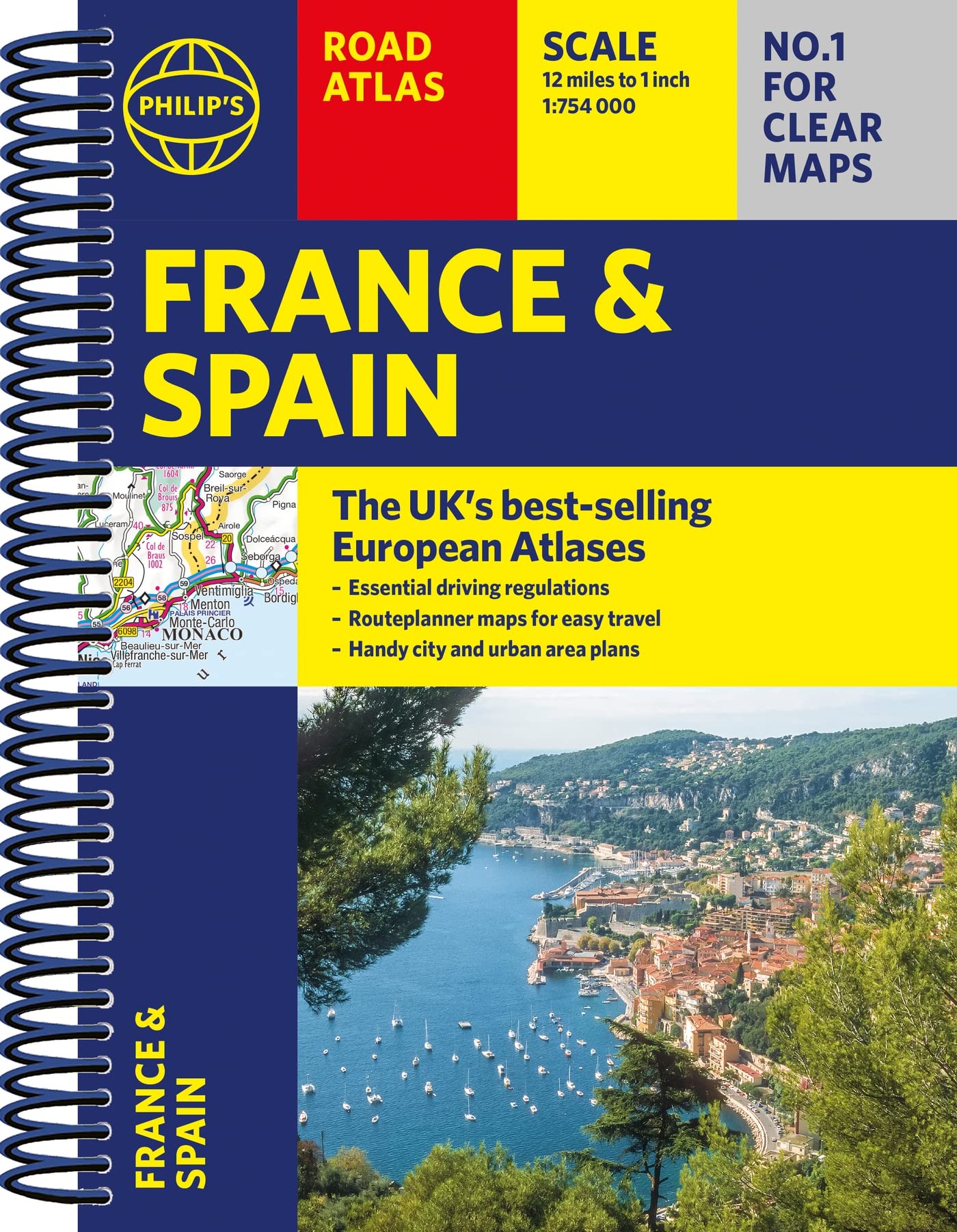 Libro: Philip's France and Spain Road Atlas: A4 Spiral (Philip's Road Atlases)