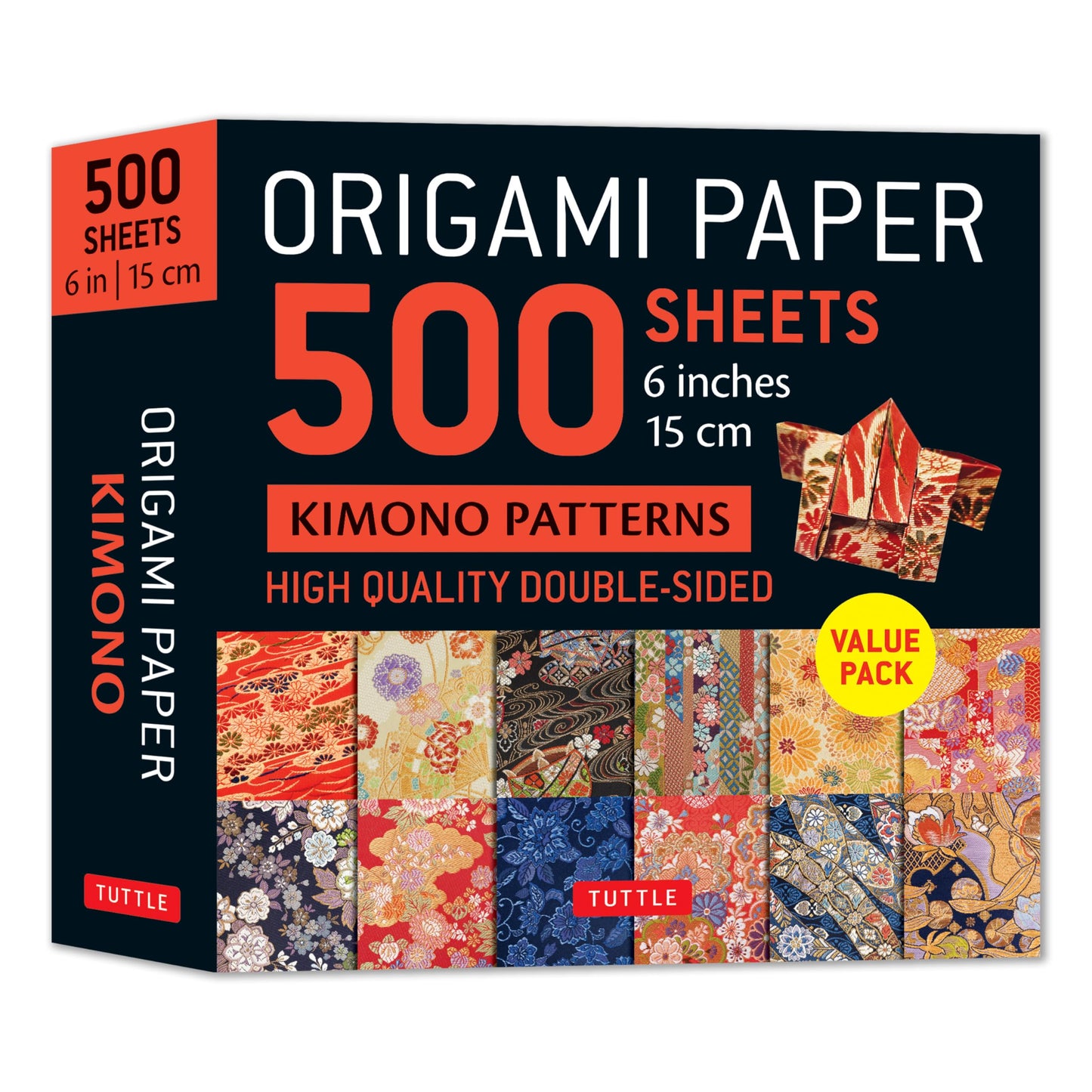 Libro: Origami Paper 500 sheets Kimono Flowers 6" (15 cm)