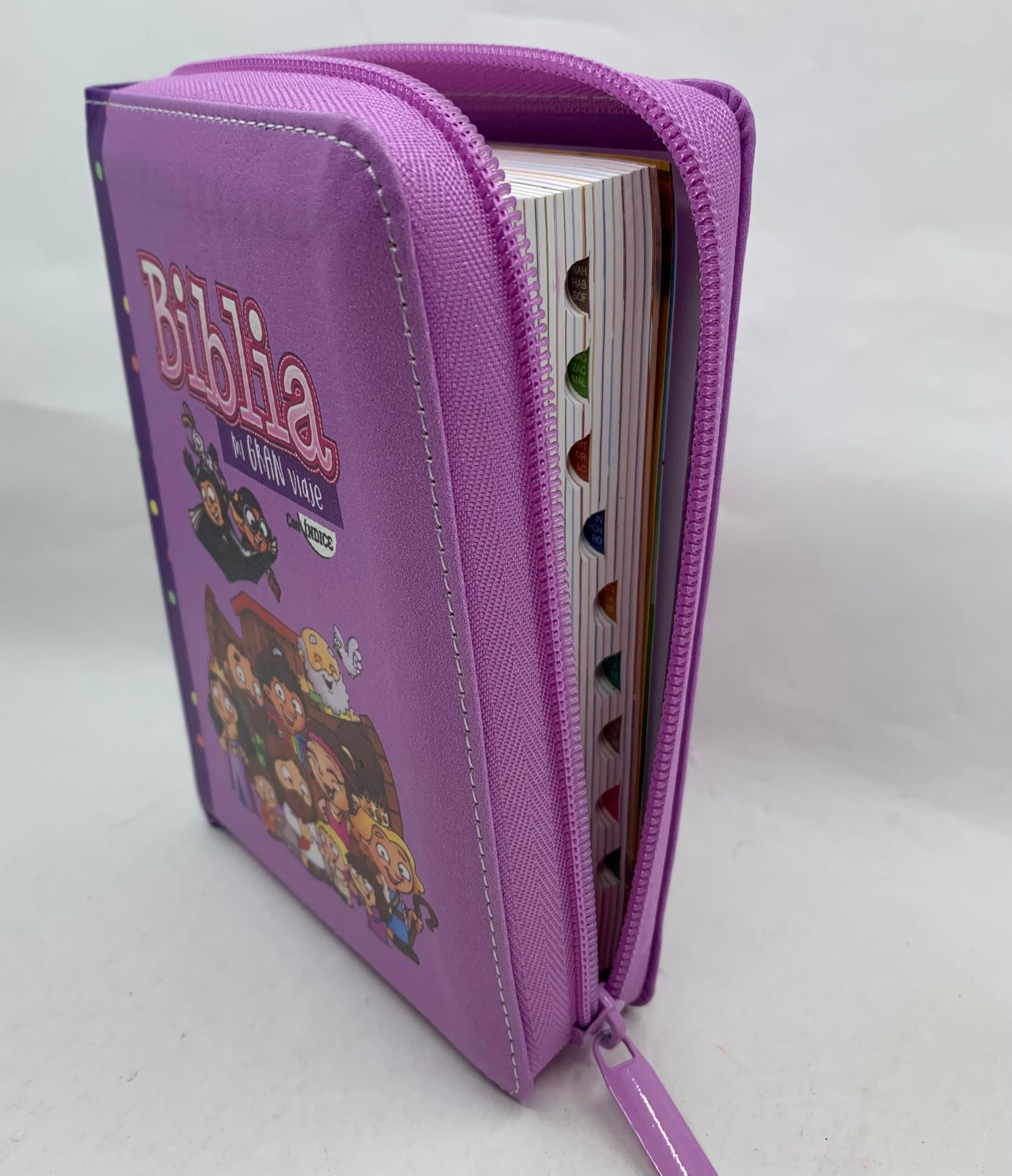 Libro: Biblia para ninas ilustrada mi gran viaje RV1960 cierre lila/morado con indice
