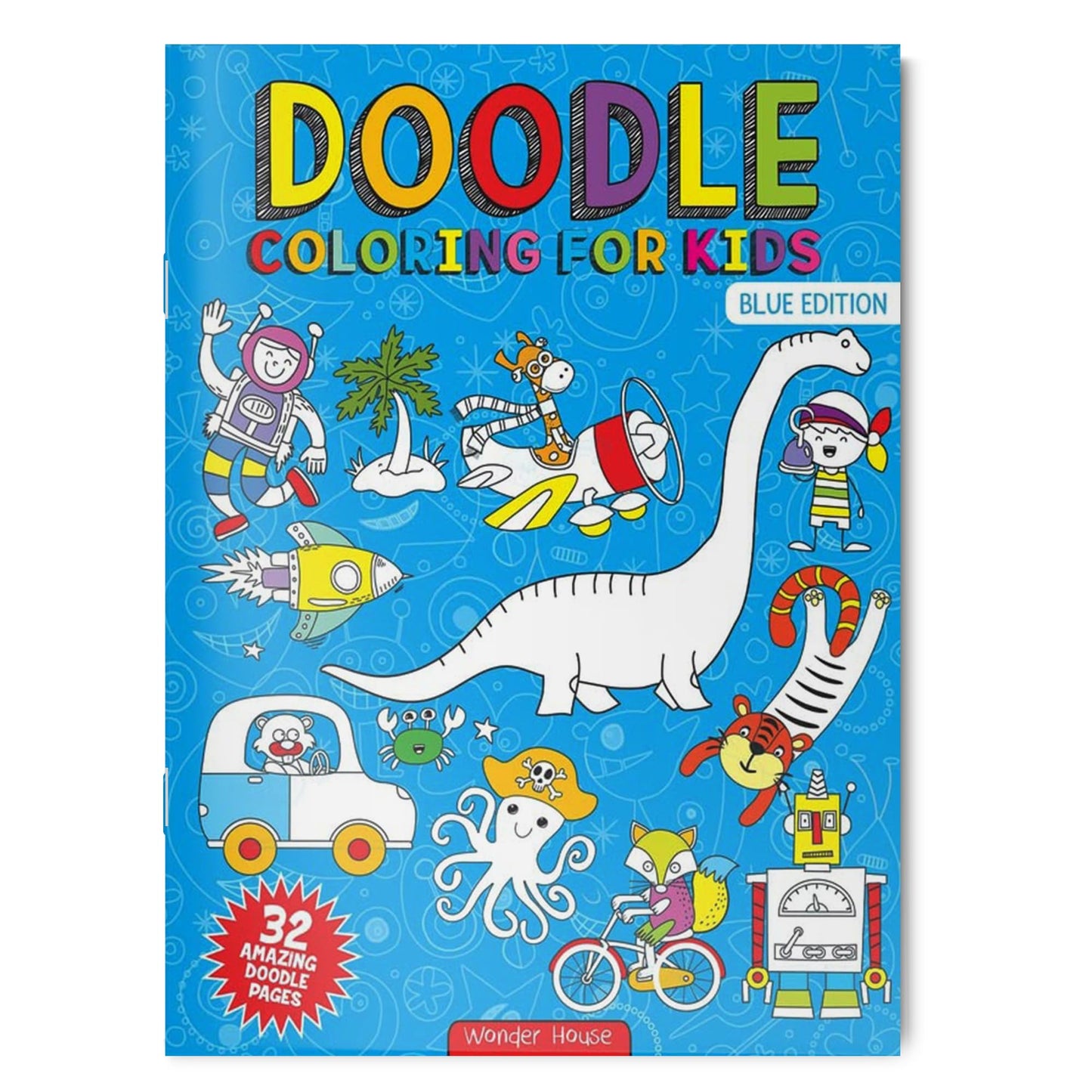 Libro: Doodle Coloring For Kids - Blue Edition