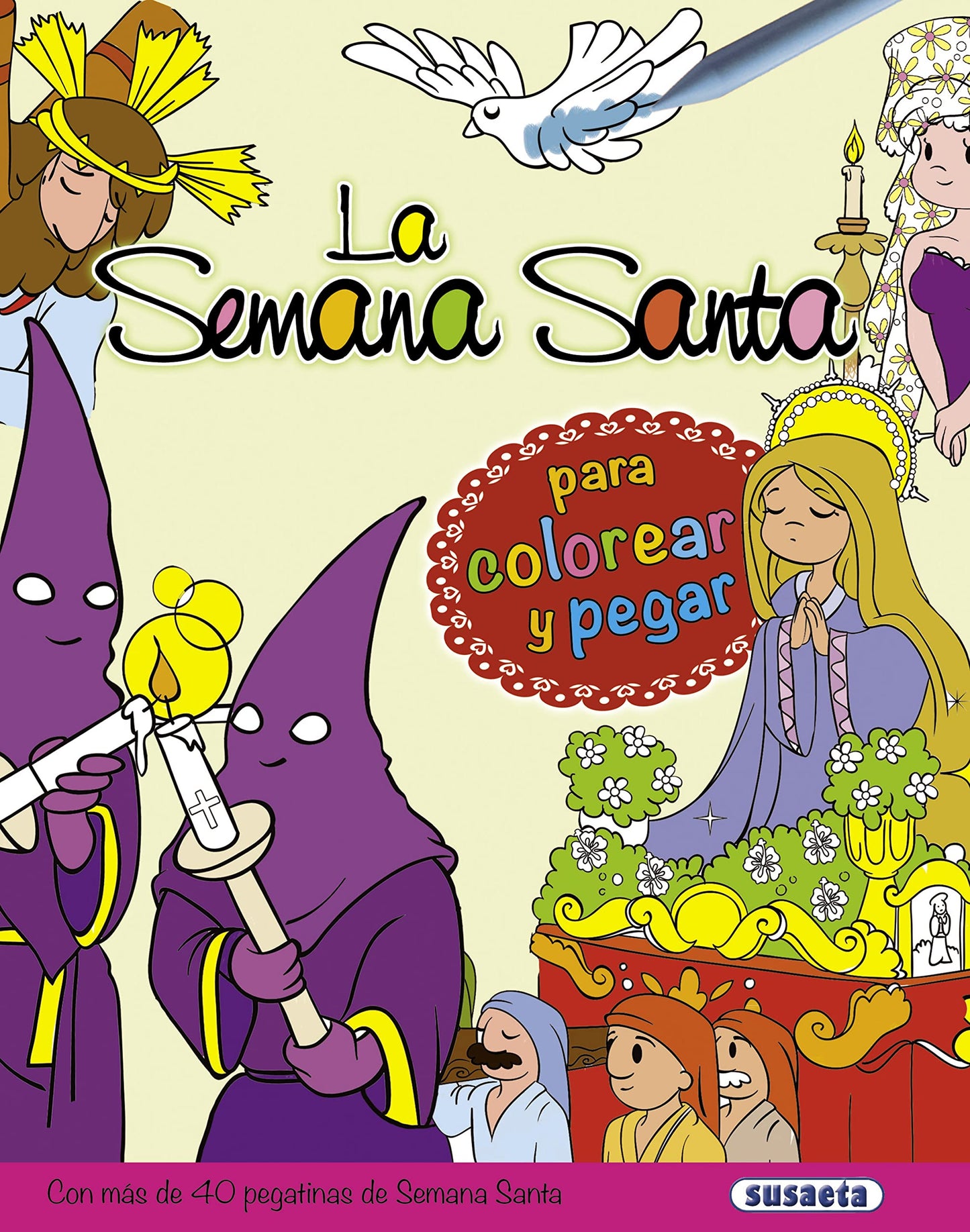 Libro: Susaeta - La Semana Santa para colorear y pegar