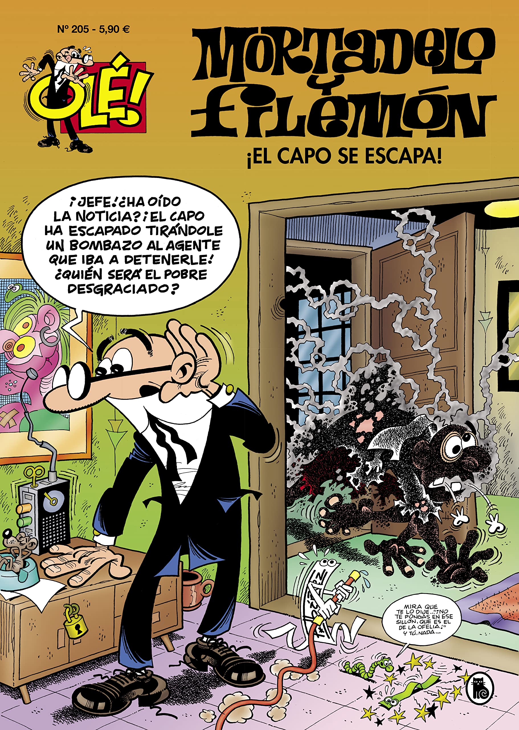 Libro: Mortadelo y Filemón. ¡El capo se escapa! (Olé! Mortadelo 205) (Bruguera Clásica)