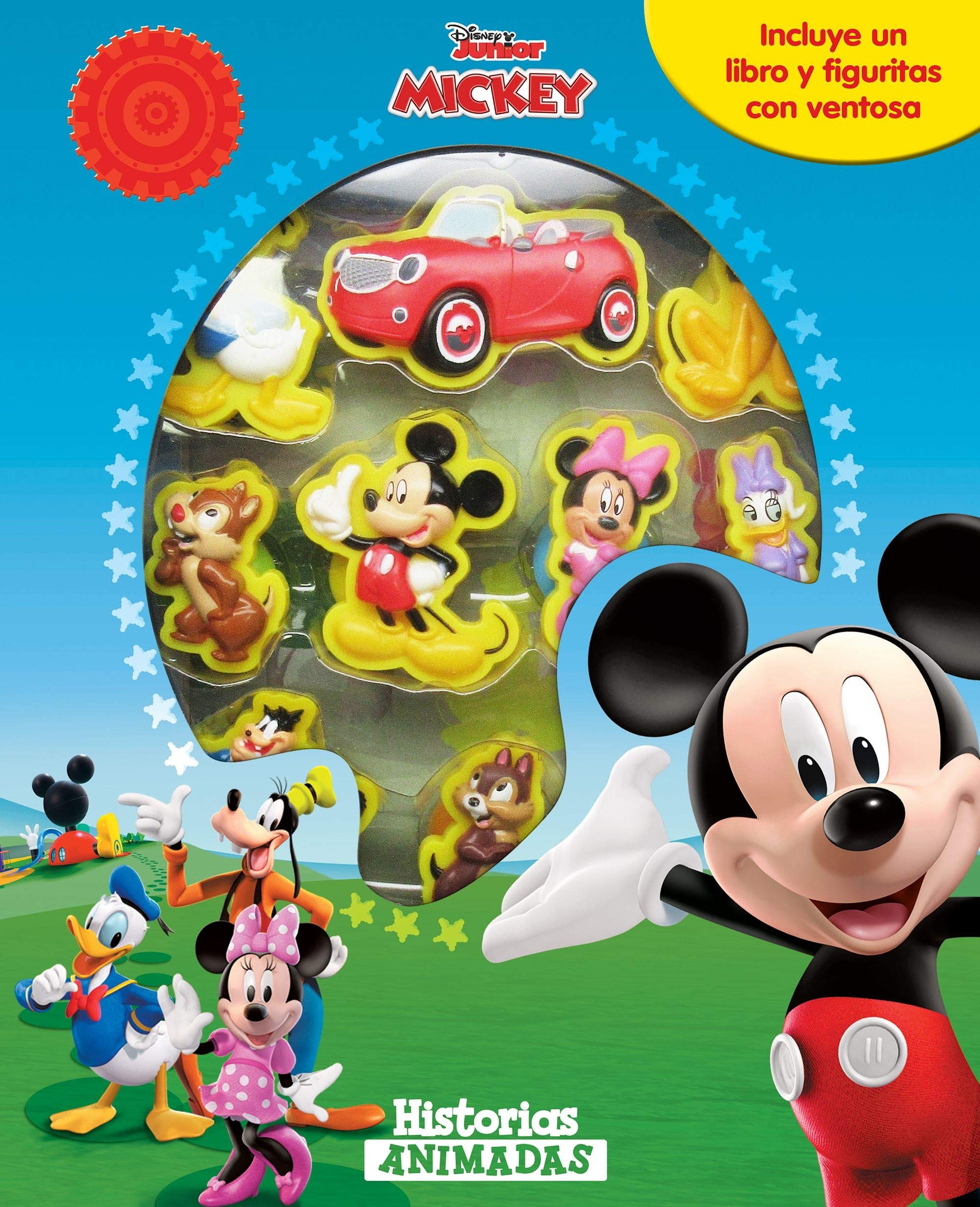 Libro: Mickey. Historias animadas: Incluye un libro y figuritas con ventosa