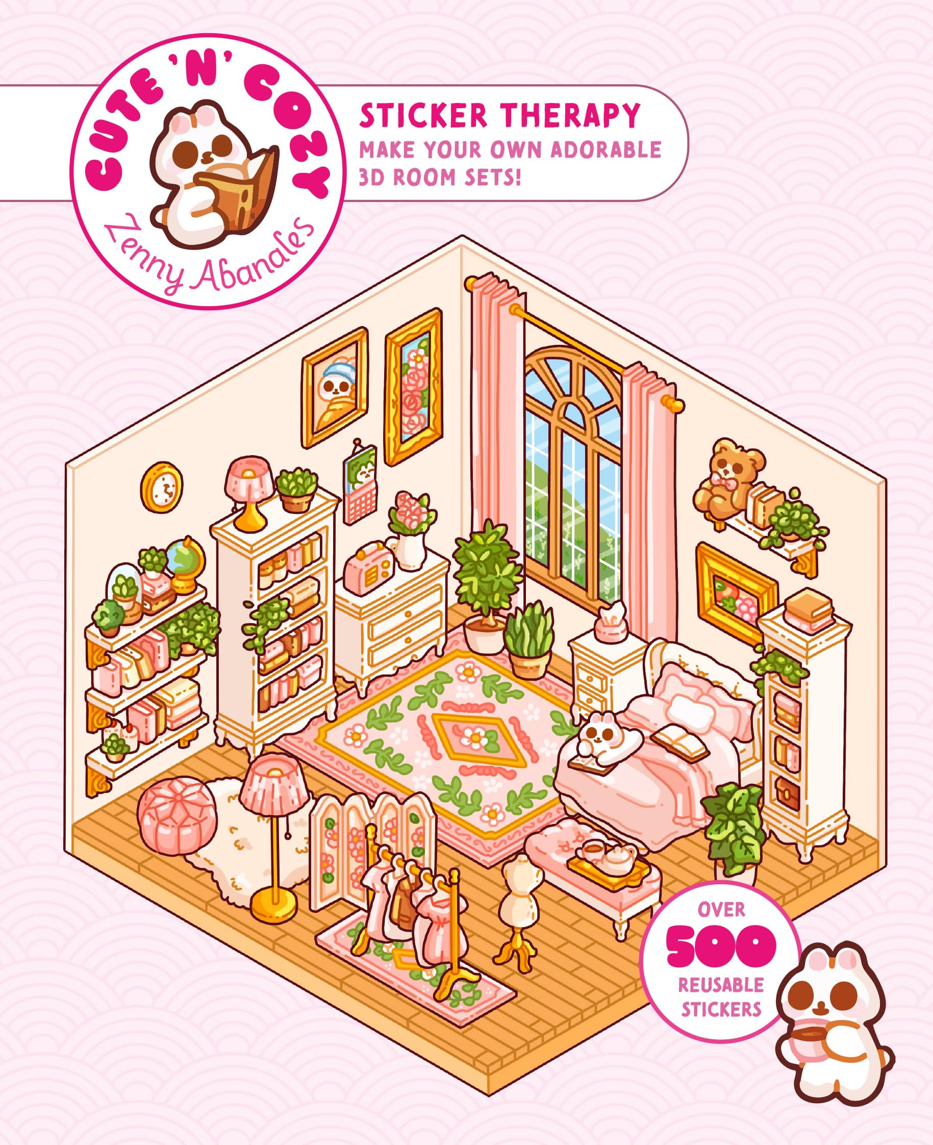 Libro: Cute 'n' Cozy Sticker Therapy: Make Your Own Adorable 3D Room Sets: Over 500 Stickers!