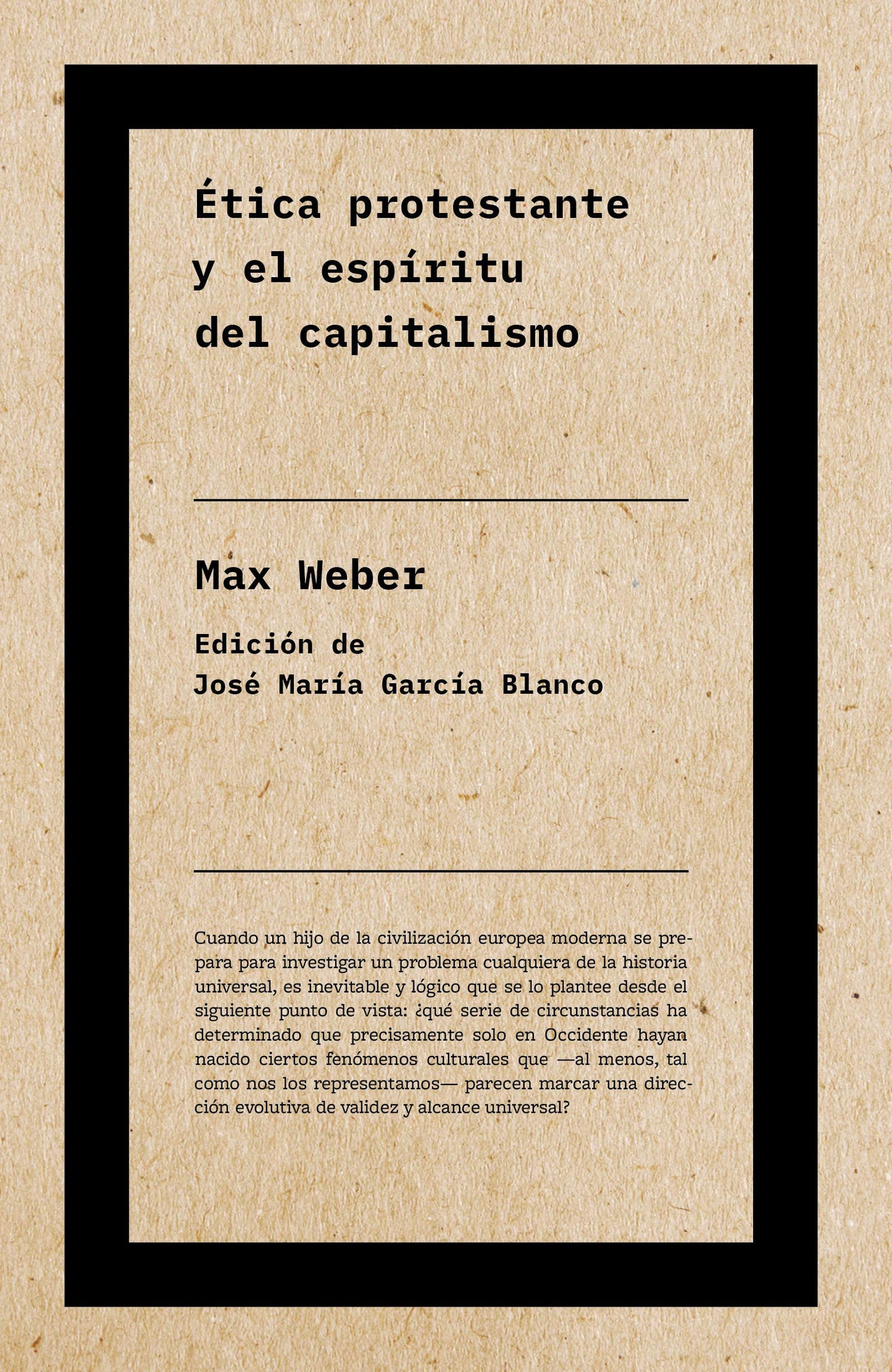 Libro: Ética protestante y el espíritu del capitalismo