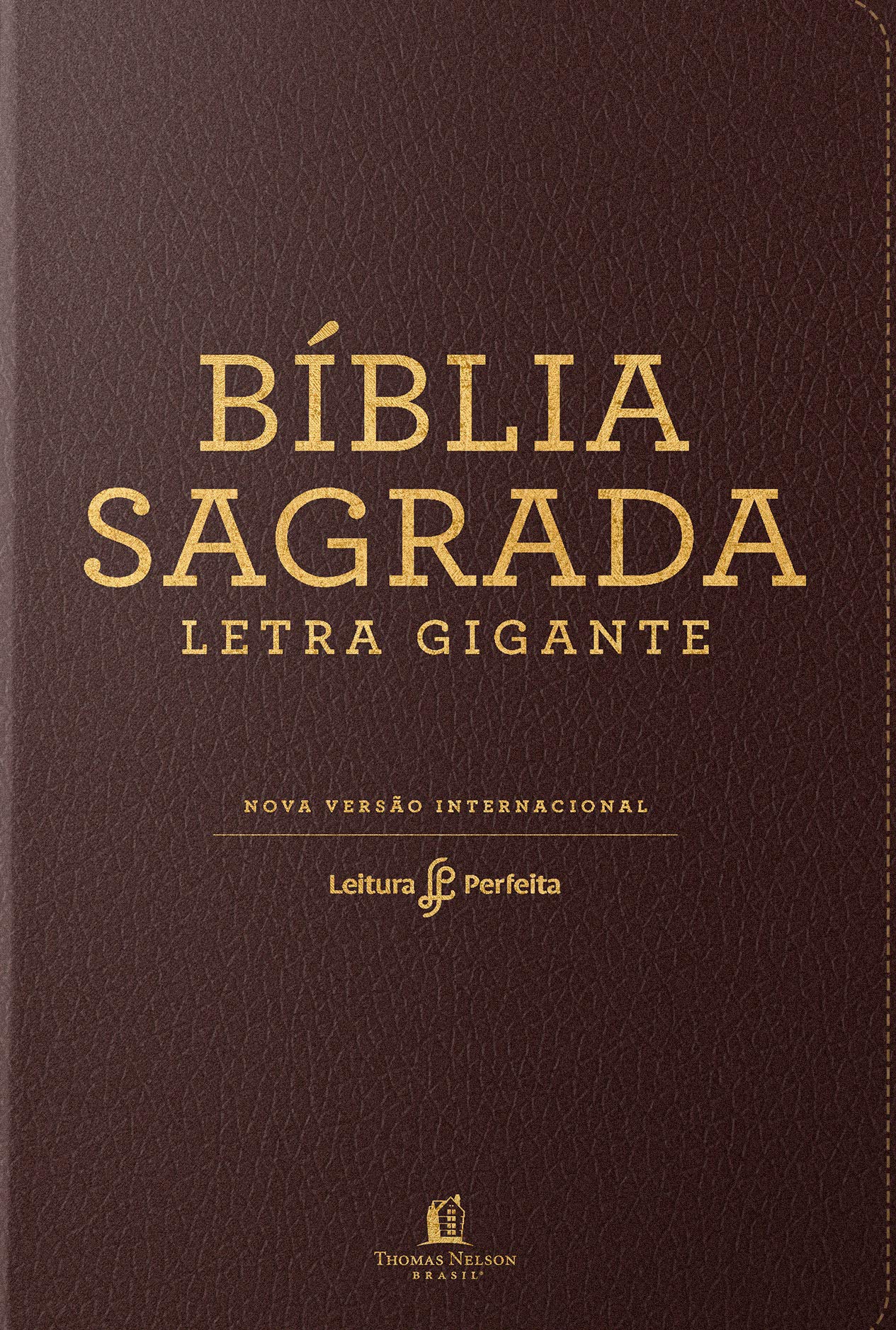 Libro: Biblia NVI Couro Soft Marrom Letra Gigante Leitura Perfeita (Em Portugues do Brasil)