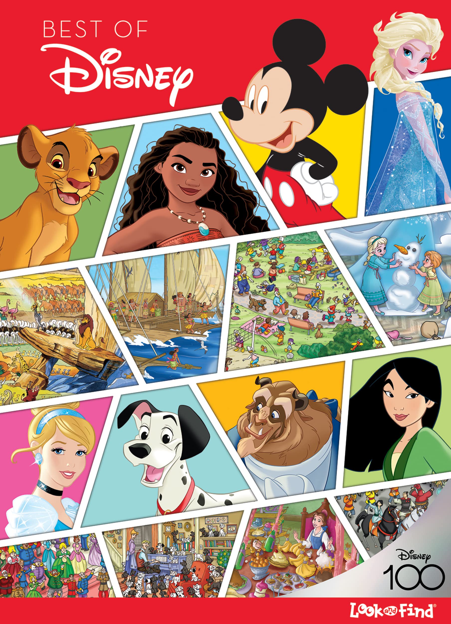 Libro: Best of Disney Look and Find Activity Book – Celebrating 100 Years of Wonder - Includes Mickey mouse, Frozen, Princesses, Moana, and More! - PI Kids