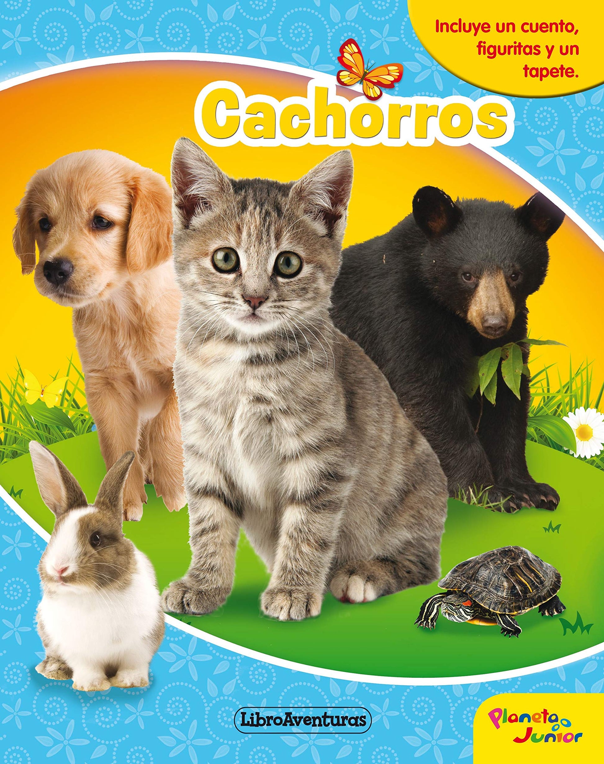 Libro: Cachorros. Libroaventuras: Incluye un cuento, figuritas y un tapete