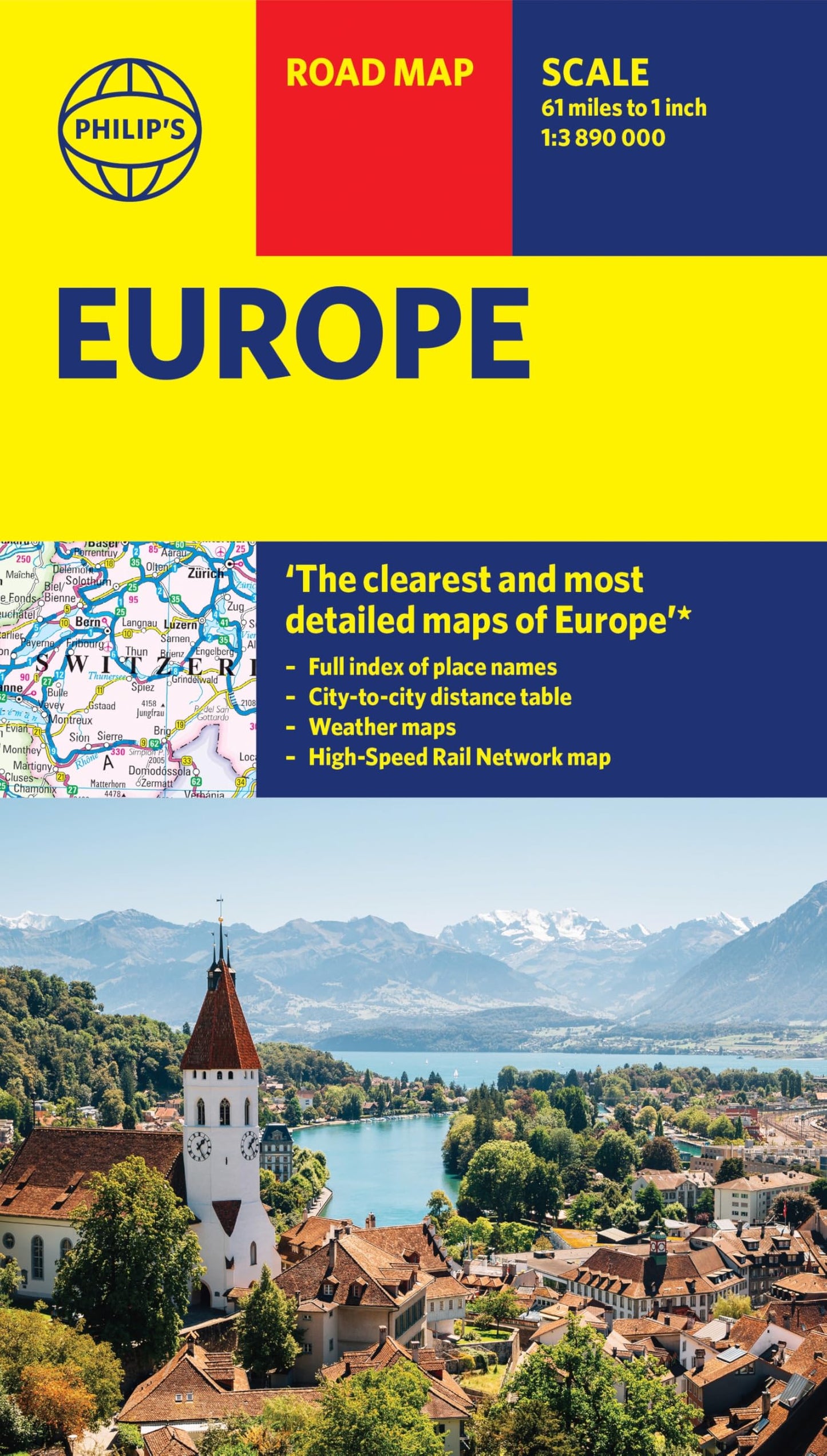 Libro: Philip's Europe Road Map: with high speed rail (Philip's Sheet Maps)
