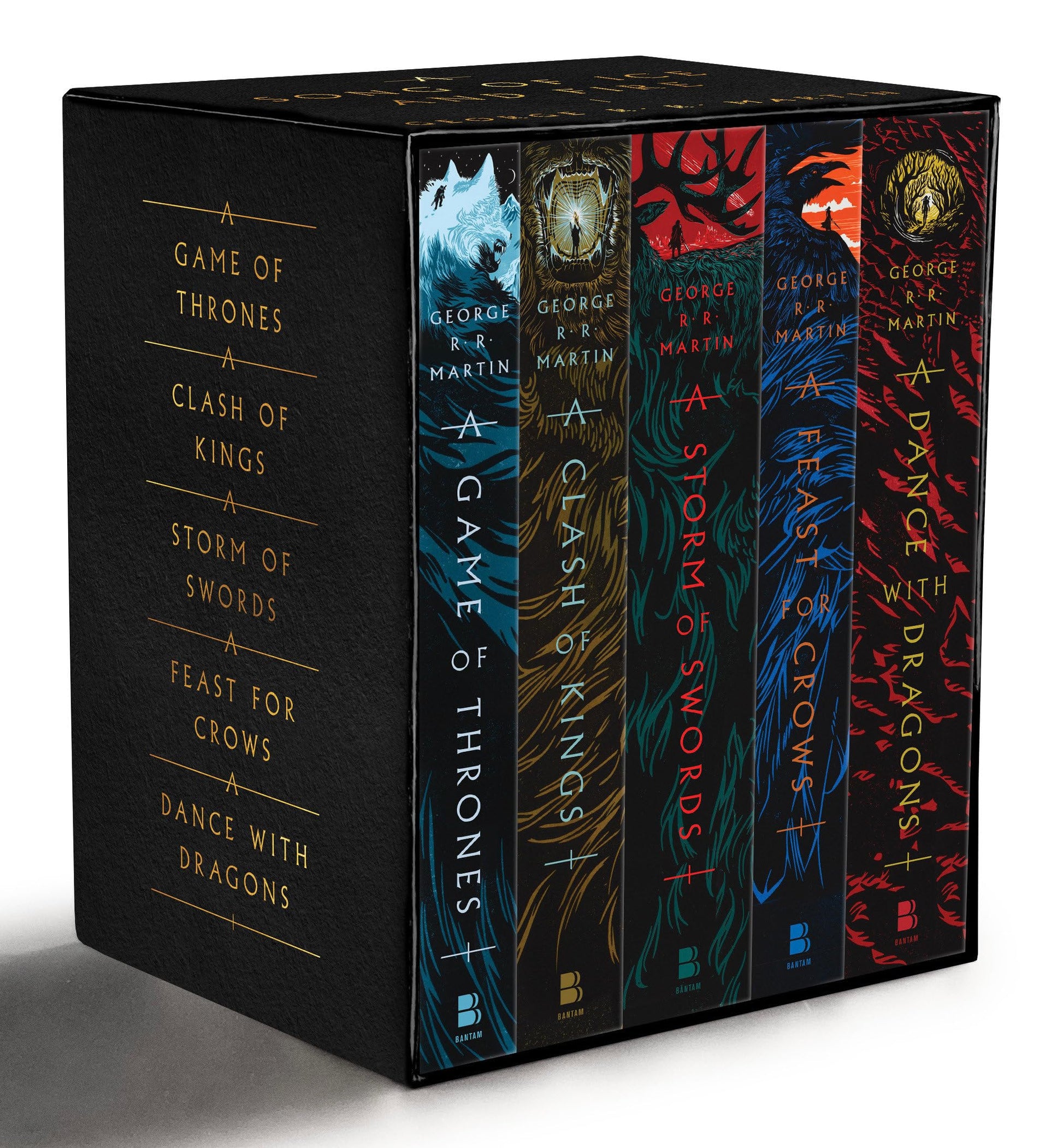 Libro: George R. R. Martin's A Game of Thrones 5-Book Boxed Set (Song of Ice and Fire Series): A Game of Thrones, A Clash of Kings, A Storm of Swords, A Feast for Crows, and A Dance with Dragons: 1-5