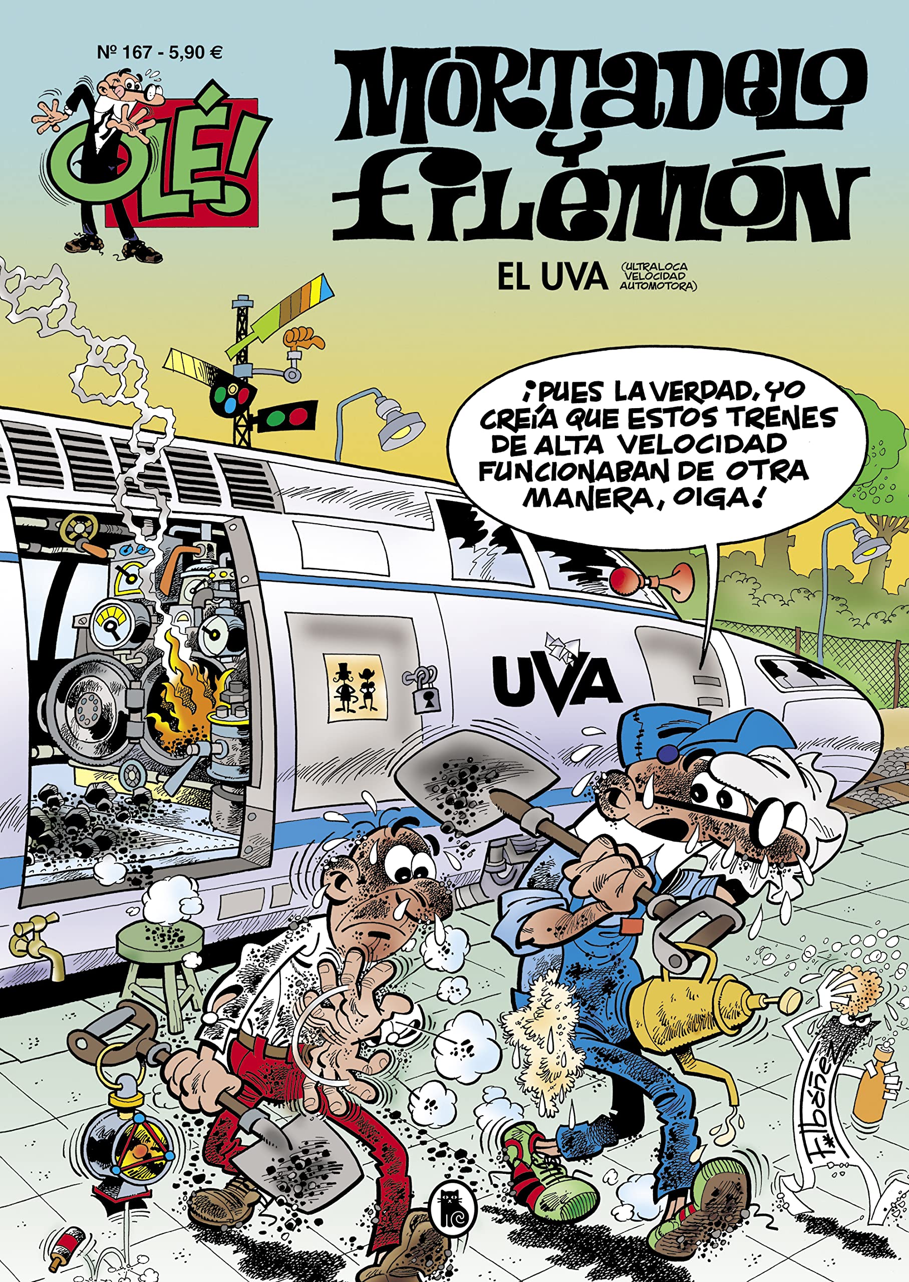 Mortadelo y Filemón. El U.V.A. (Ultraloca Velocidad Automotora) (Olé! Mortadelo 167) (Bruguera Clásica)