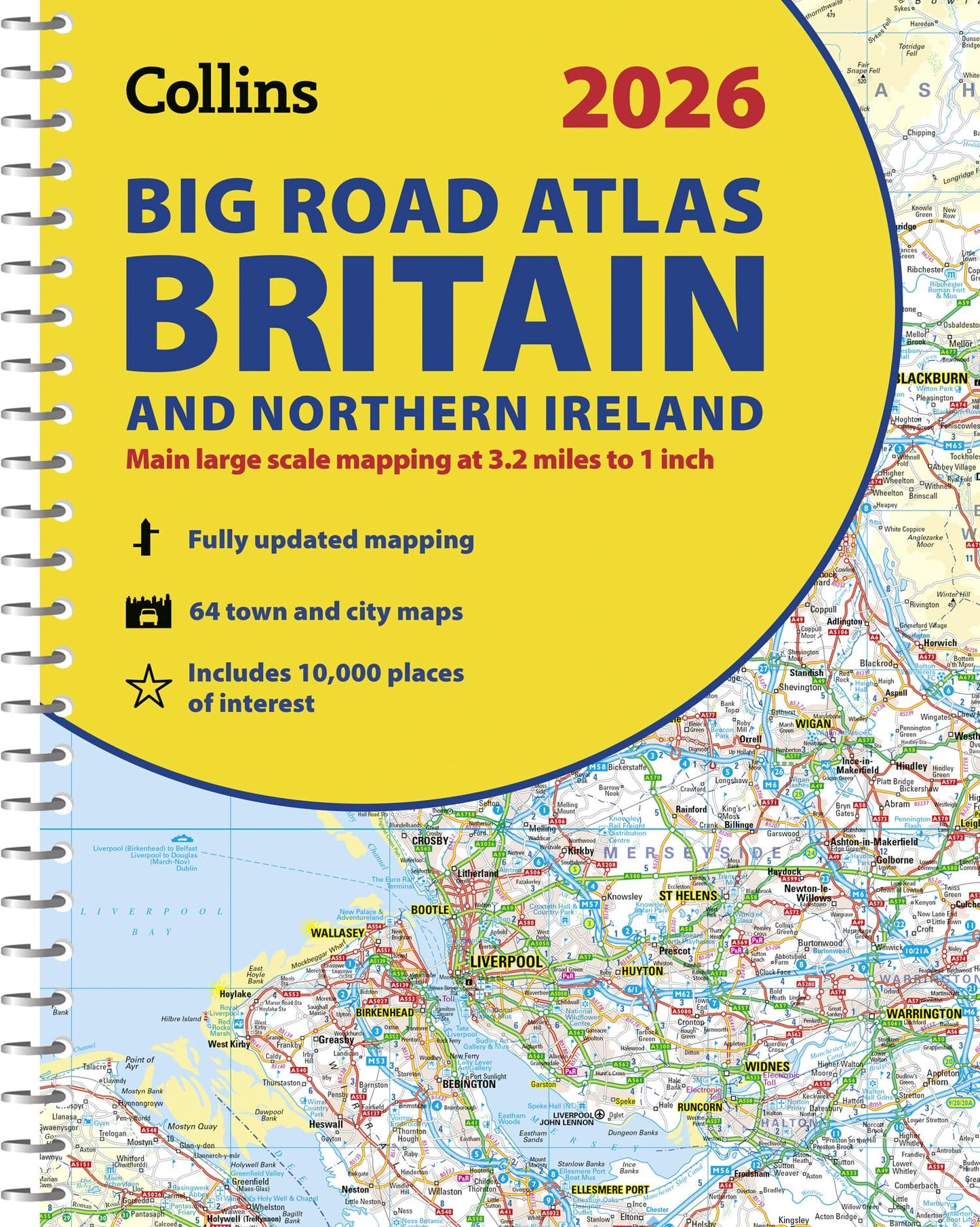 Libro: 2026 Collins Big Road Atlas Britain and Northern Ireland: Clear and detailed map of Britain and Northern Ireland in A3 size with spiral binding