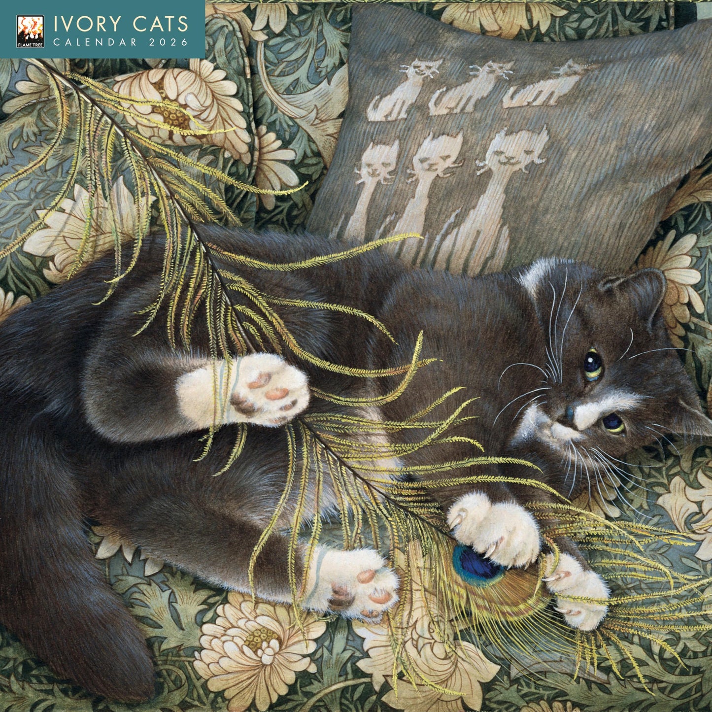 Libro: Ivory Cats by Lesley Anne Ivory Wall Calendar 2026 (Art Calendar)