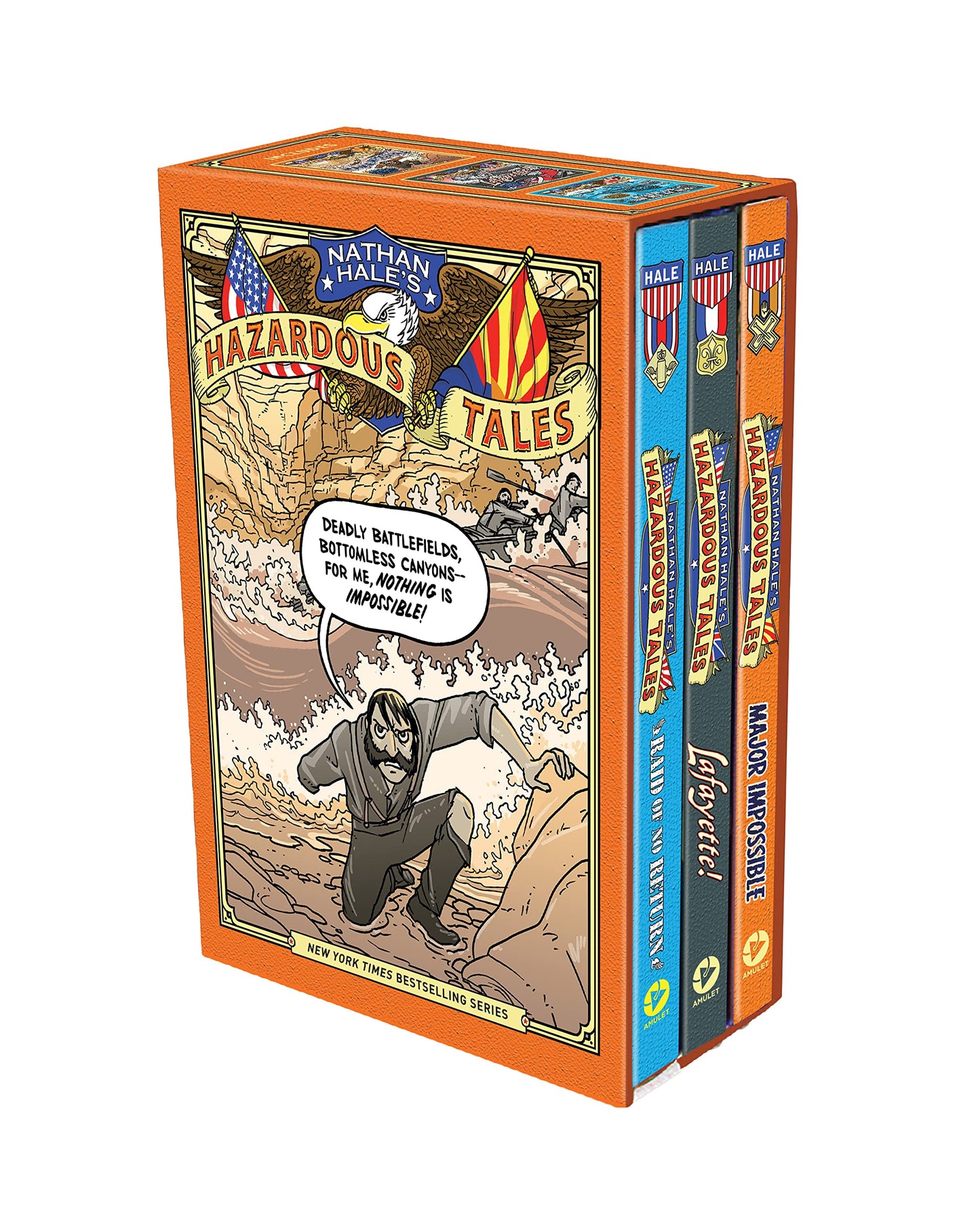 Libro: Nathan Hale's Hazardous Tales Third 3-Book Box Set: A Graphic Novel Collection