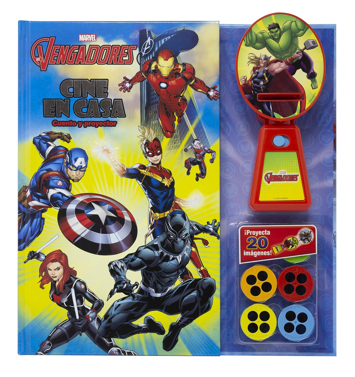 Libro: Los Vengadores. Cine en casa: Cuento y proyector