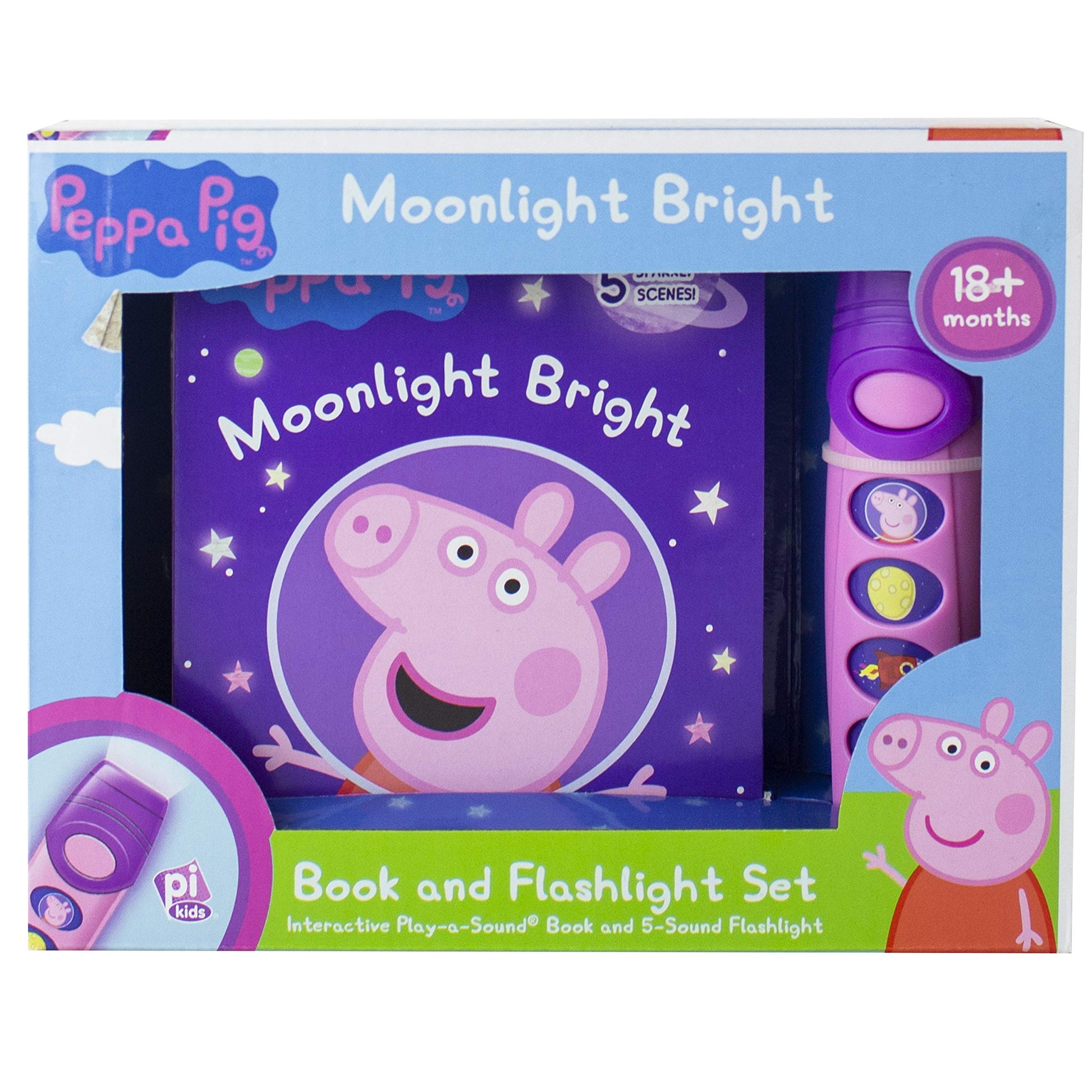 Libro: Peppa Pig: Moonlight Bright Book and 5-Sound Flashlight Set