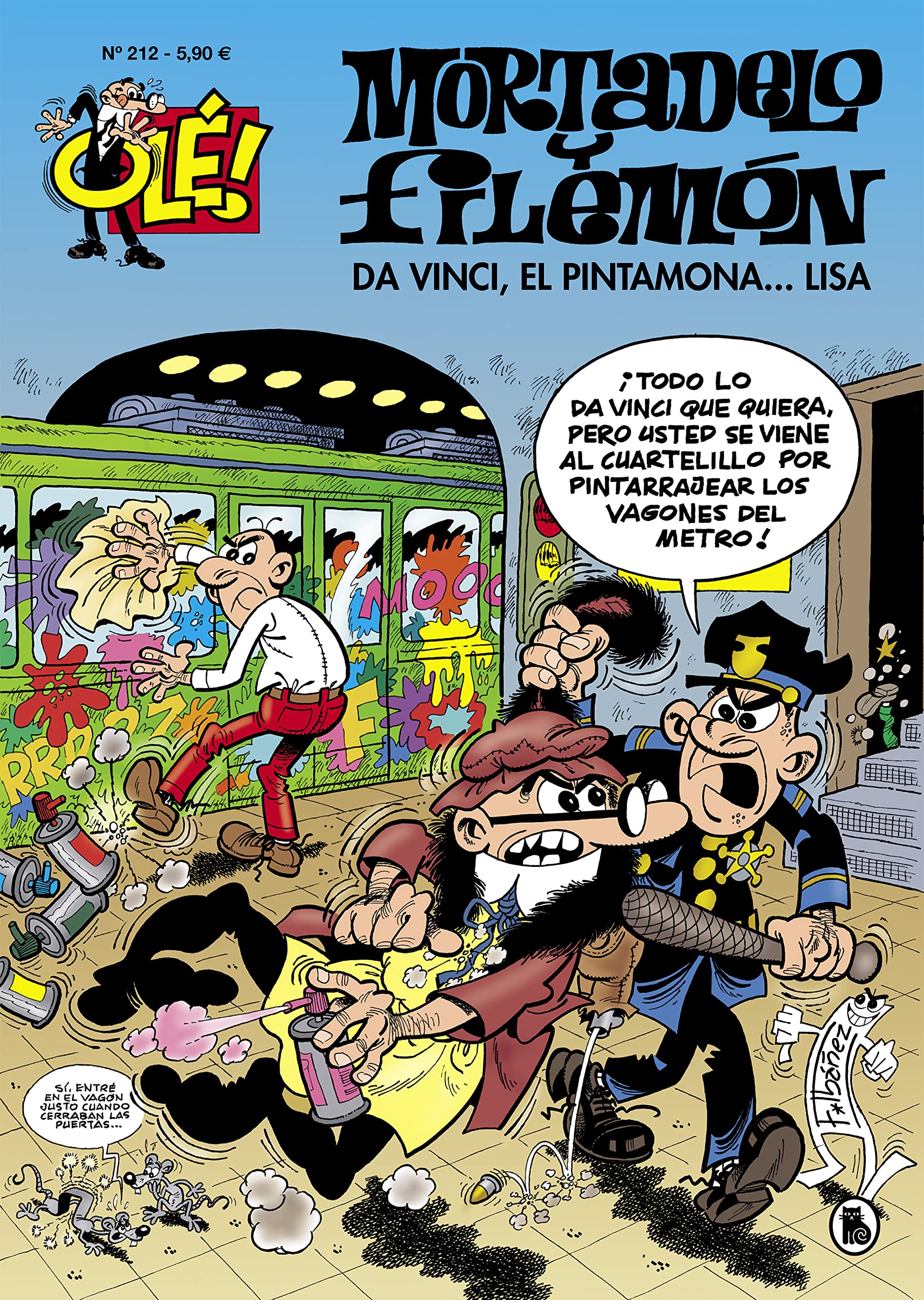 Mortadelo y Filemón. Da Vinci, El Pintamona... Lisa (Olé! Mortadelo 212) (Bruguera Clásica)