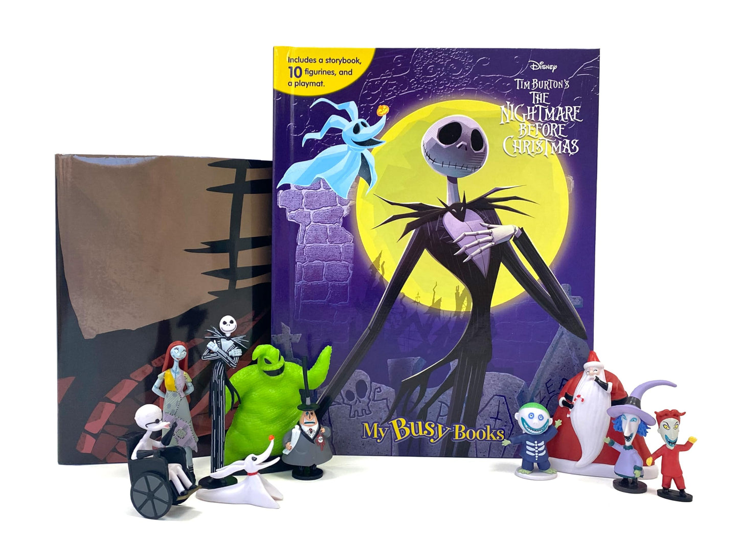 Libro: Disney Nightmare Before Christmas My Busy Books - Storybook, 10 figurines, playmat
