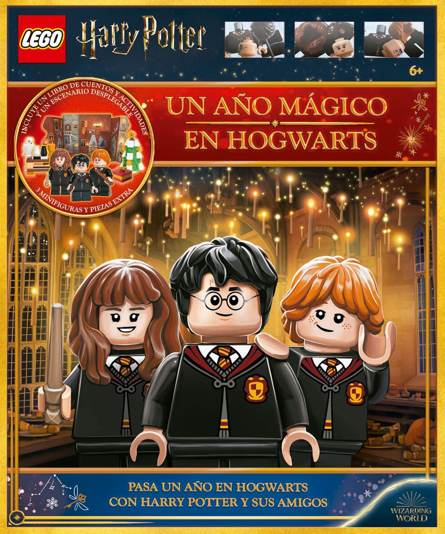 Libro: LEGO Harry Potter. Un año mágico en Hogwarts: Incluye un libro, tres minifiguras, piezas LEGO y un escenario desplegable
